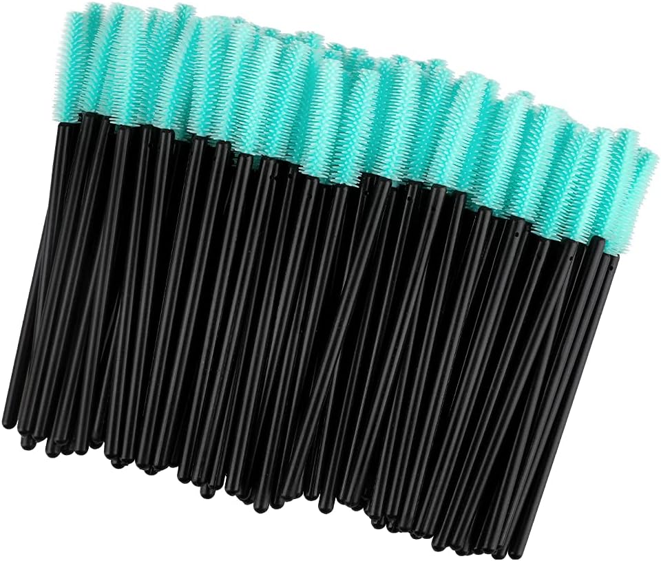 Silicone Eyelash Brushes, Bla and Green Mascara Brushes, Brow