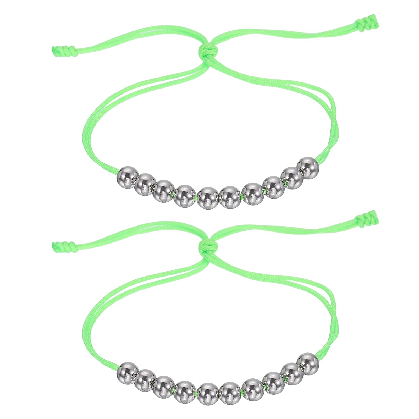 PATIKIL Golf Beads Score Counter, 2 Pcs Golf Stroke Counter Beads Easy to Adjust Golf Accessories for Women Men Golfer Strokes Count, Neon Green