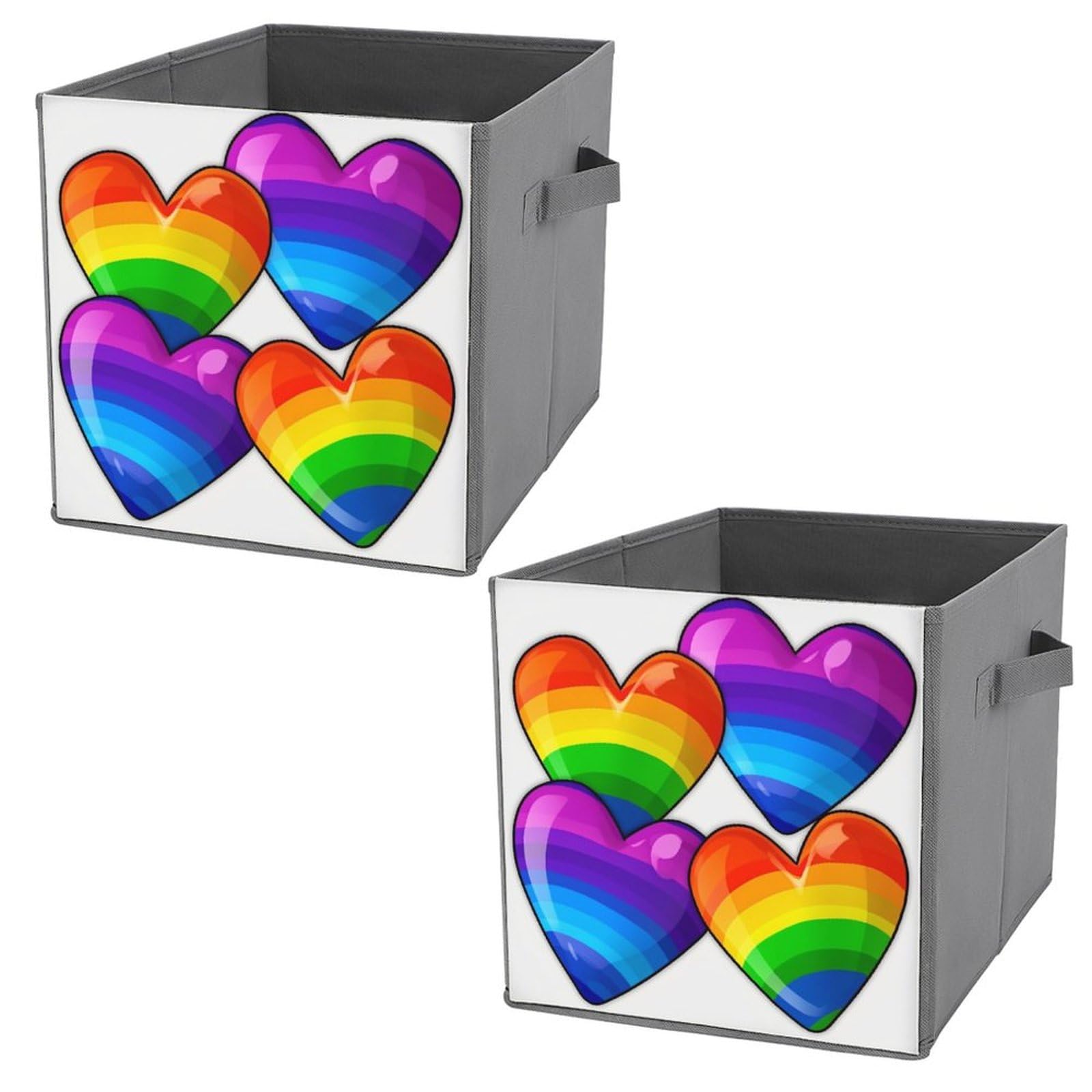 Bacs de rangement pliables arc-en-ciel pour vêtements draps jeans et livres