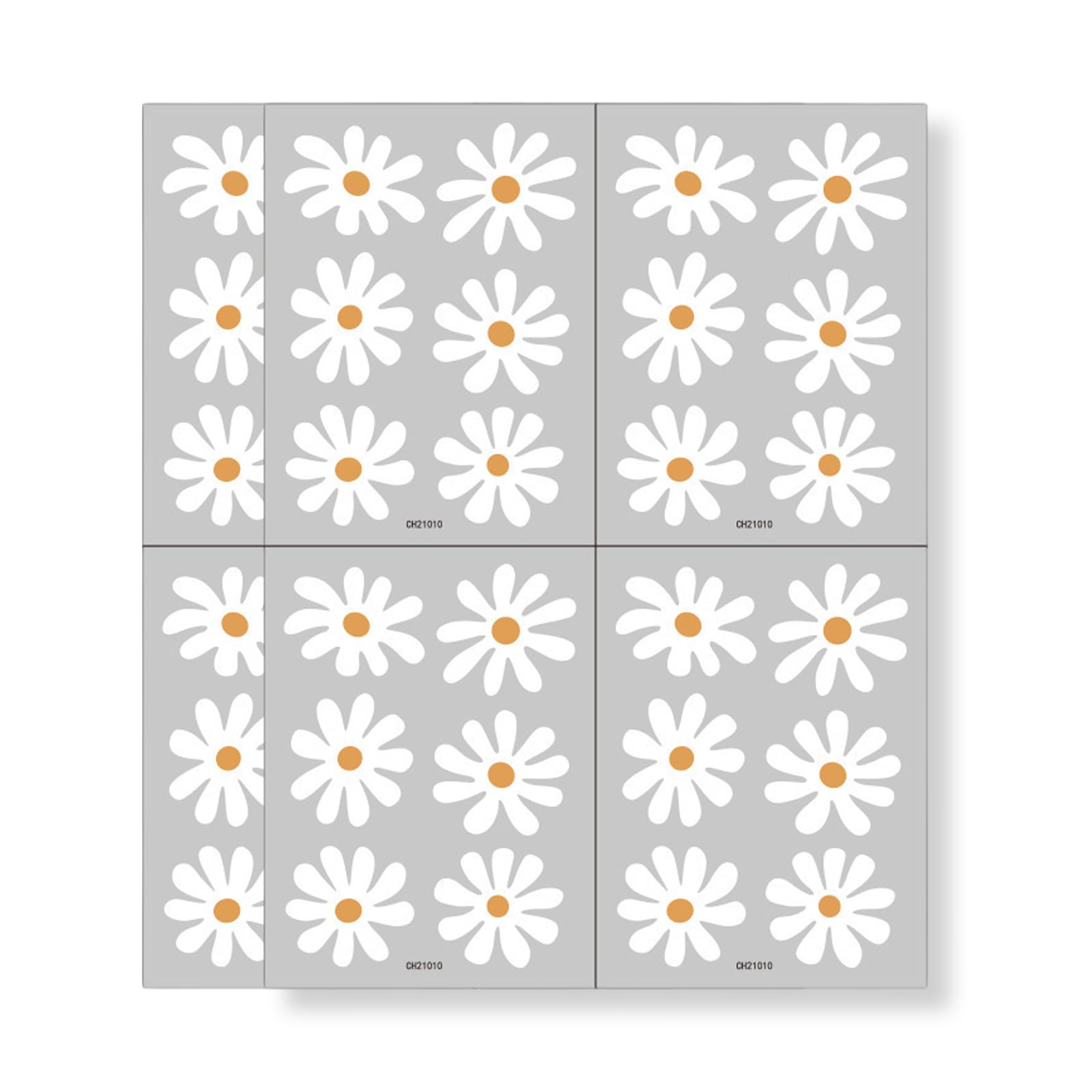 Livzikaroa 48pcs Daisy Wall Stickers 8 Sheets Self Adhesive White Flower Wall Decals Peel and Stick Floral Wall Decor for Bedrooms Living Rooms and Home Walls