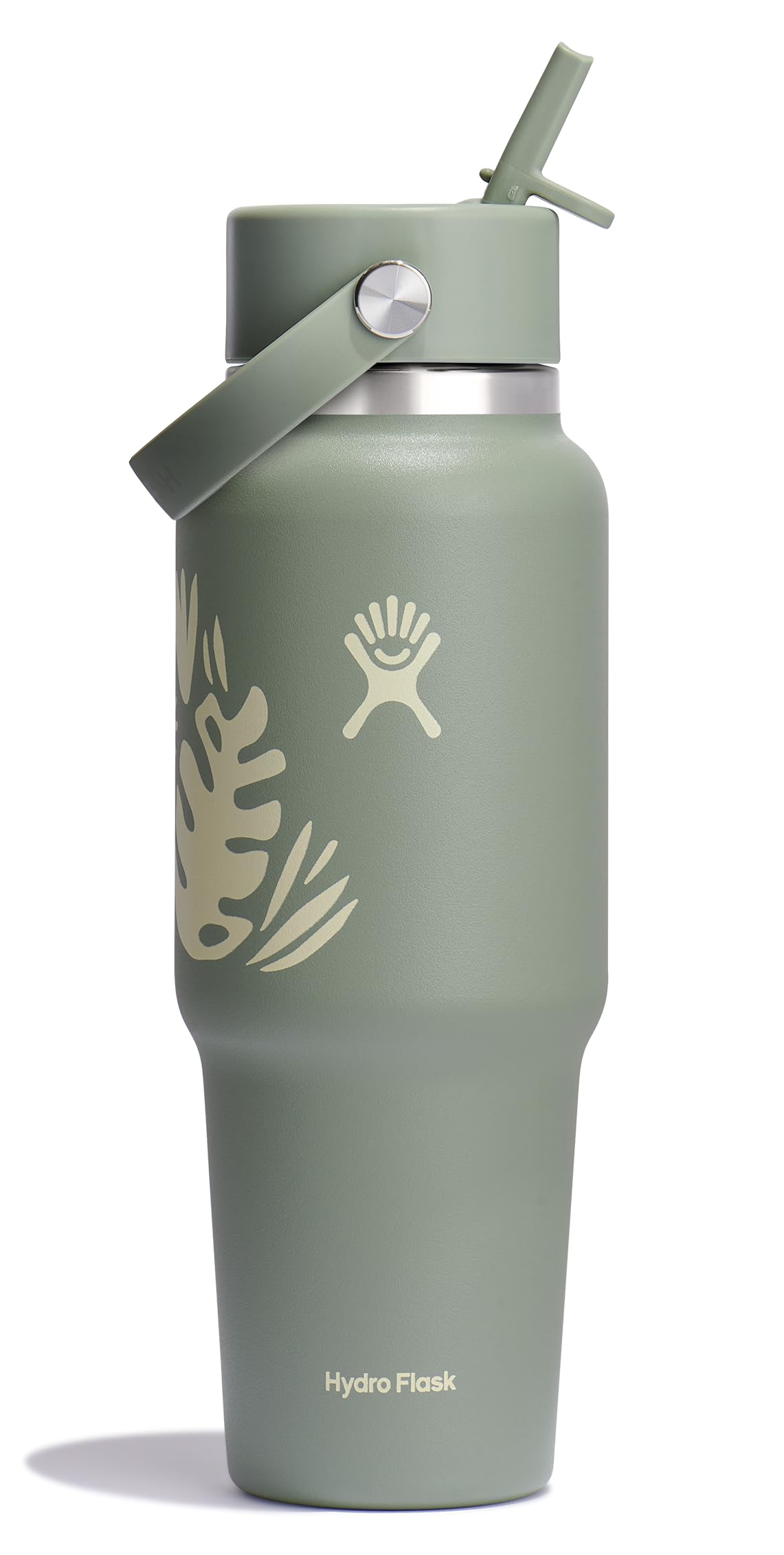 Hydro Flask 32 Oz Wide Flex Straw Travel Bottle Botanical Bliss Agave