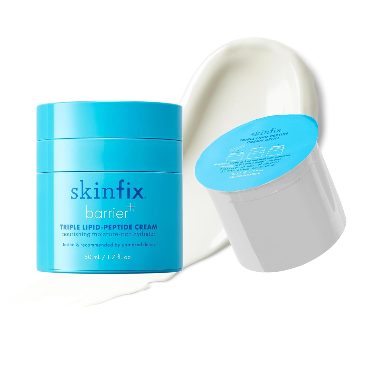 Skinfix Triple Lipid-Peptide Cream (1.7 oz) + Refill (1.7 oz)