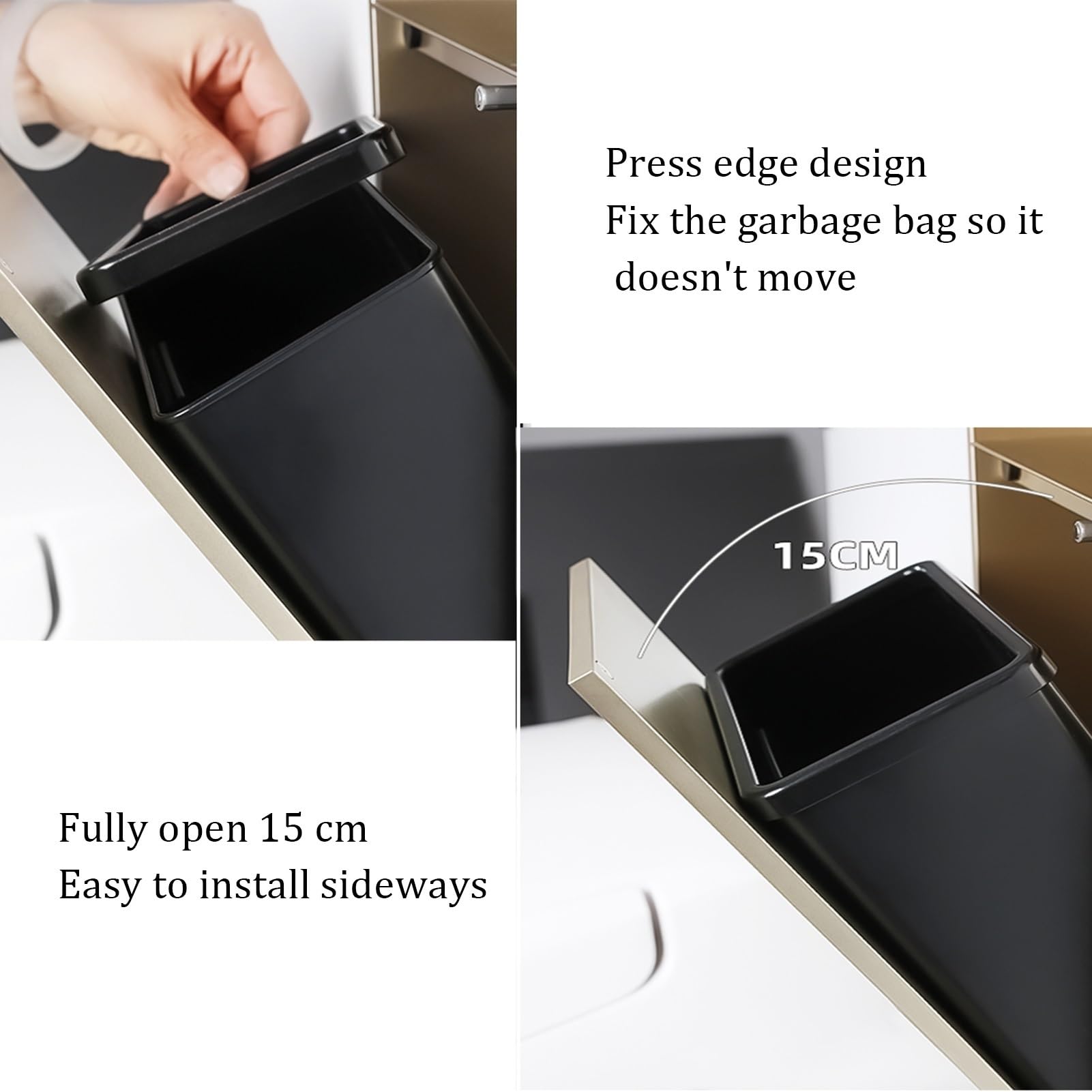 Set da bagno in acciaio inox: porta carta igienica, portaoggetti per doccia, cestino e portascopino da incasso, soluzione moderna, resistente ed elegante per bagni puliti