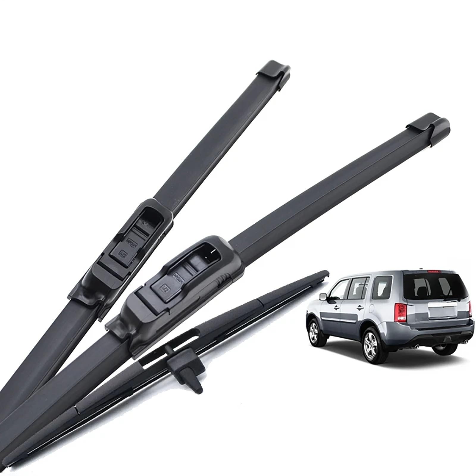 Escobilla coche Escobillas Limpiaparabrisas Coche Para Pilot MK2 2009 2010 2011 2012 2013 2014 2015 Reemplazo Parabrisas Delantero Trasero 76620SZAA01 76730SZAA02