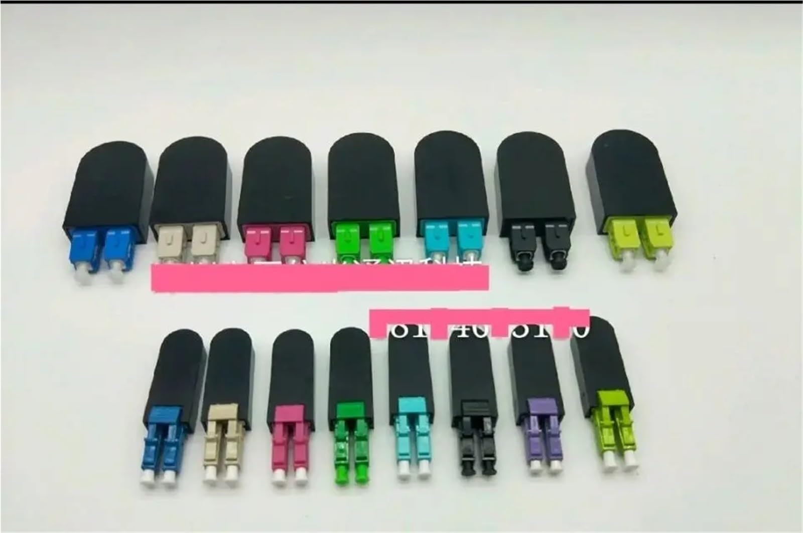 5 connecteurs de Test Fibre Optique LC/SC en Boucle de Retour, Duplex multimode MM, Rose ; 20 connecteurs SC/LC en boîtier Noir.(5pcs LCAPC)