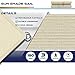 Windscreen4less 16' x 16' Sun Shade Sail Rectangle Outdoor Canopy Cover UV Block for Backyard Porch Pergola Deck Garden Patio (Beige)