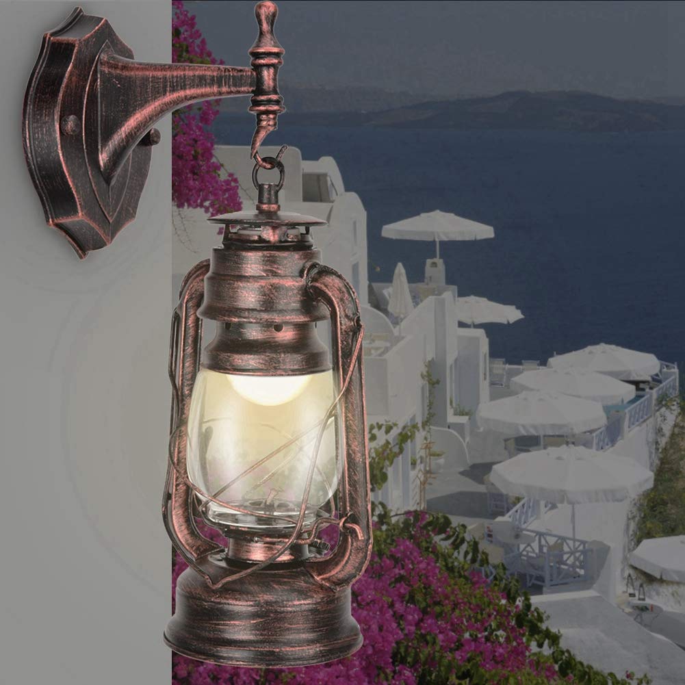 Amazon.co.jp : レトロスタイルの鉄壁ランプ、明るくて省エネな