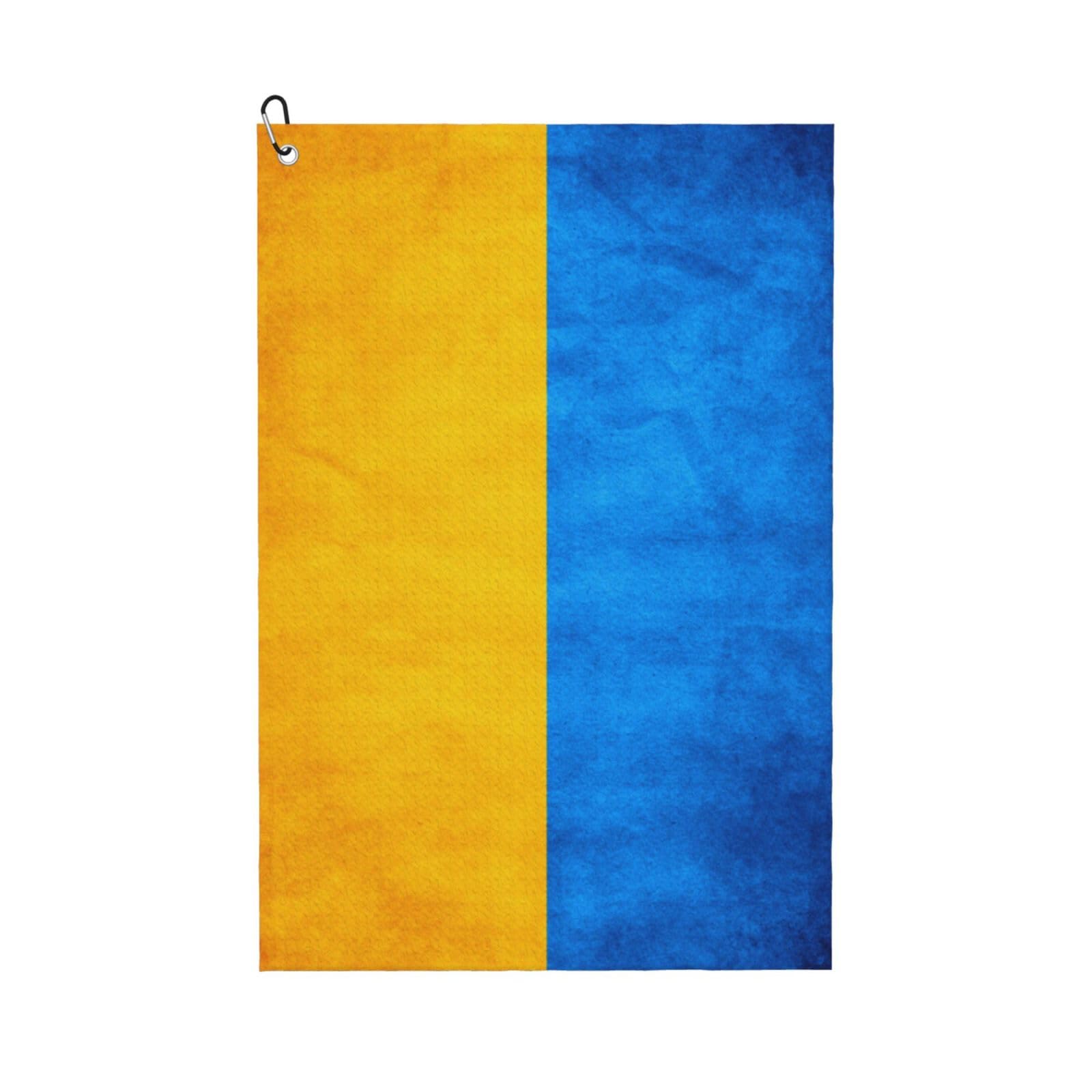 Anceky Ukrainian Flag Print Golf Towel 24"X16" Microfiber Golf Cleaning Towel with Carabiner Clip for Golf Bags