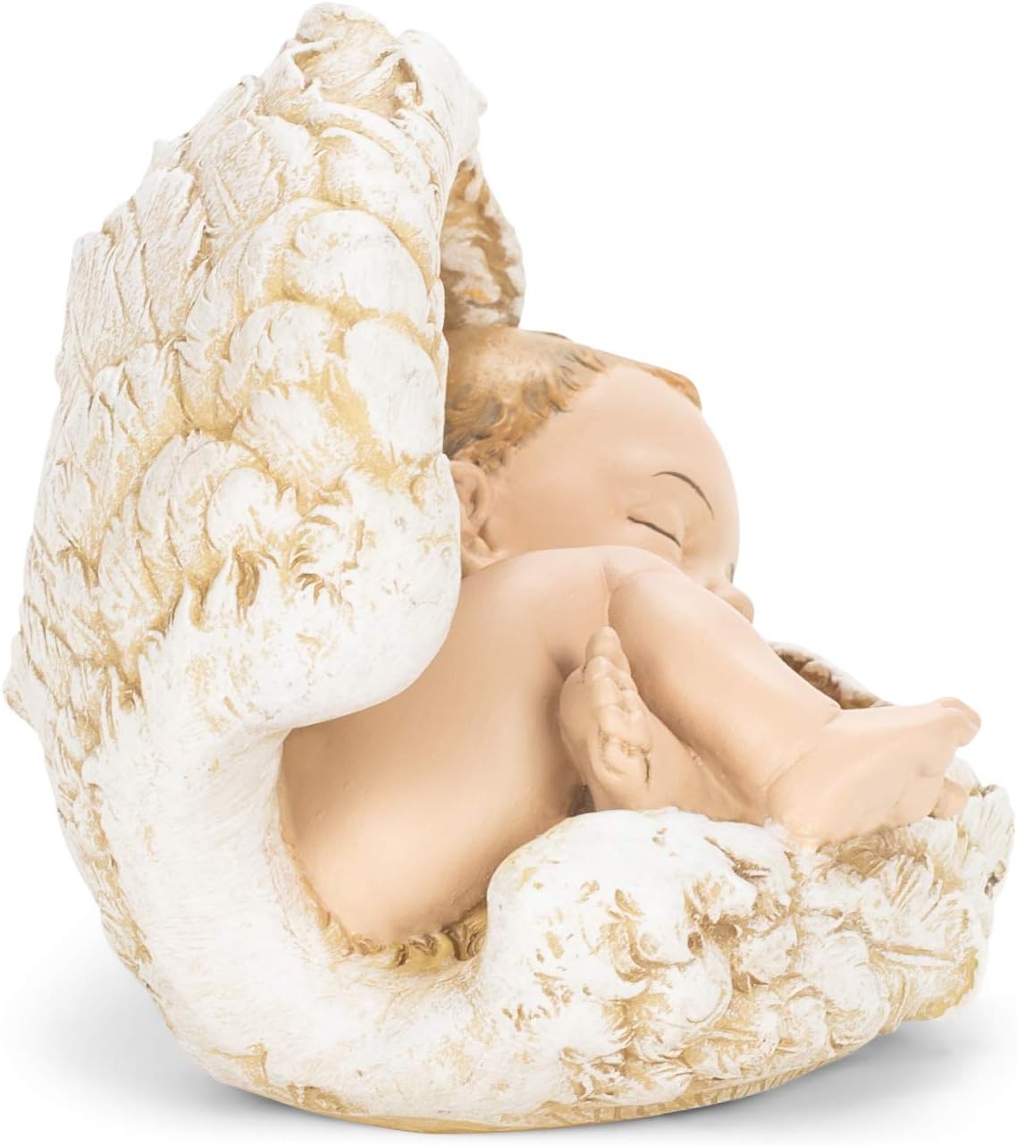Joseph's Studio by Roman. 4.25" Sleeping Baby in Wings Figurine