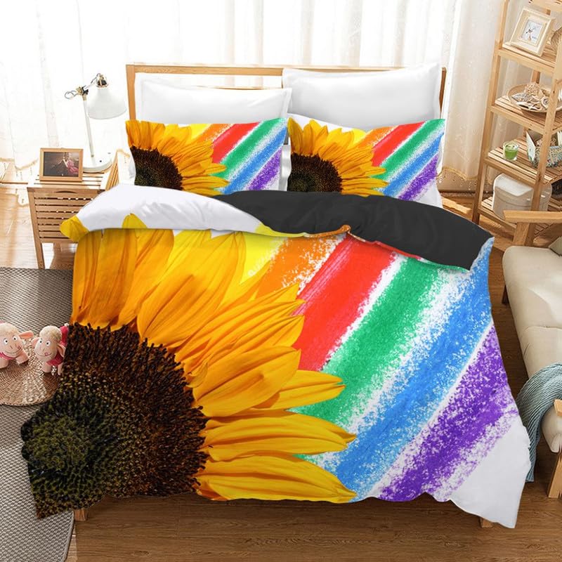Funda nórdica cama 150 de girasoles para decorar dormitorios luminosos y habitaciones alegres