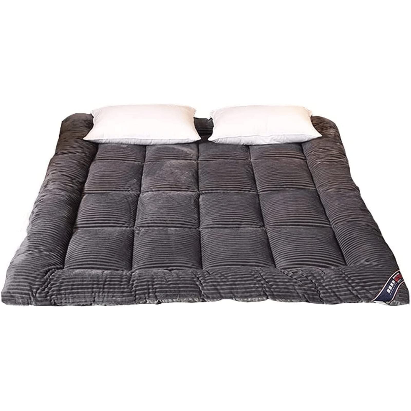 Futon Giapponese Da Pavimento | Materasso Pieghevole Da 10 Cm | Tappeto Tatami Per Dormire, Ospiti E Gioco | Queen Size Blu