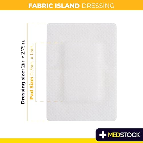 Miniatura 3 de MEDSTOCK Apósito de tela para islas, 2 x 2.75 pulgadas (paquete de 100), cuidado adhesivo de heridas, adecuado para heridas quirúrgicas, pastos