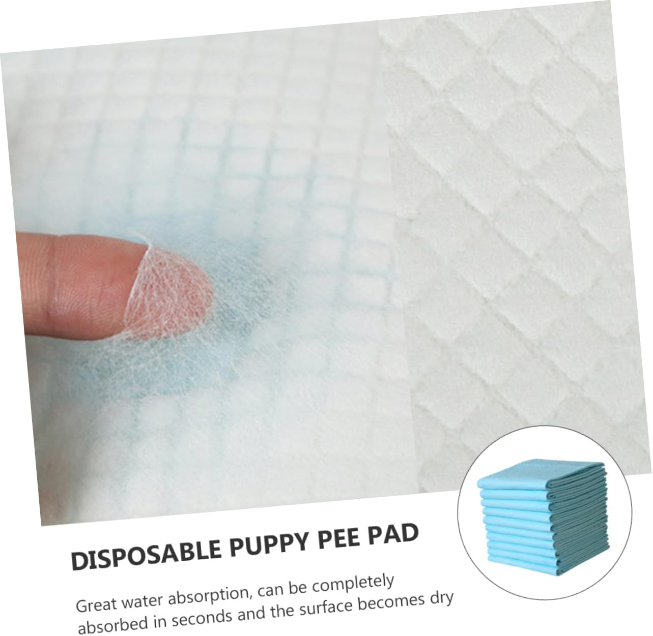 FOMIYES 10pcs Disposable Puppy Pee Pads Highly Absorbent Underpad for Changing Mat for Cradle Crib Stroller and Pets