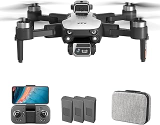 Moniss Drone de controle remoto com câmera 6K câmera dupla prevenção de obstáculos WiFi FPV sem escova pacote de bolsa de zenamento de motor com 3 baterias