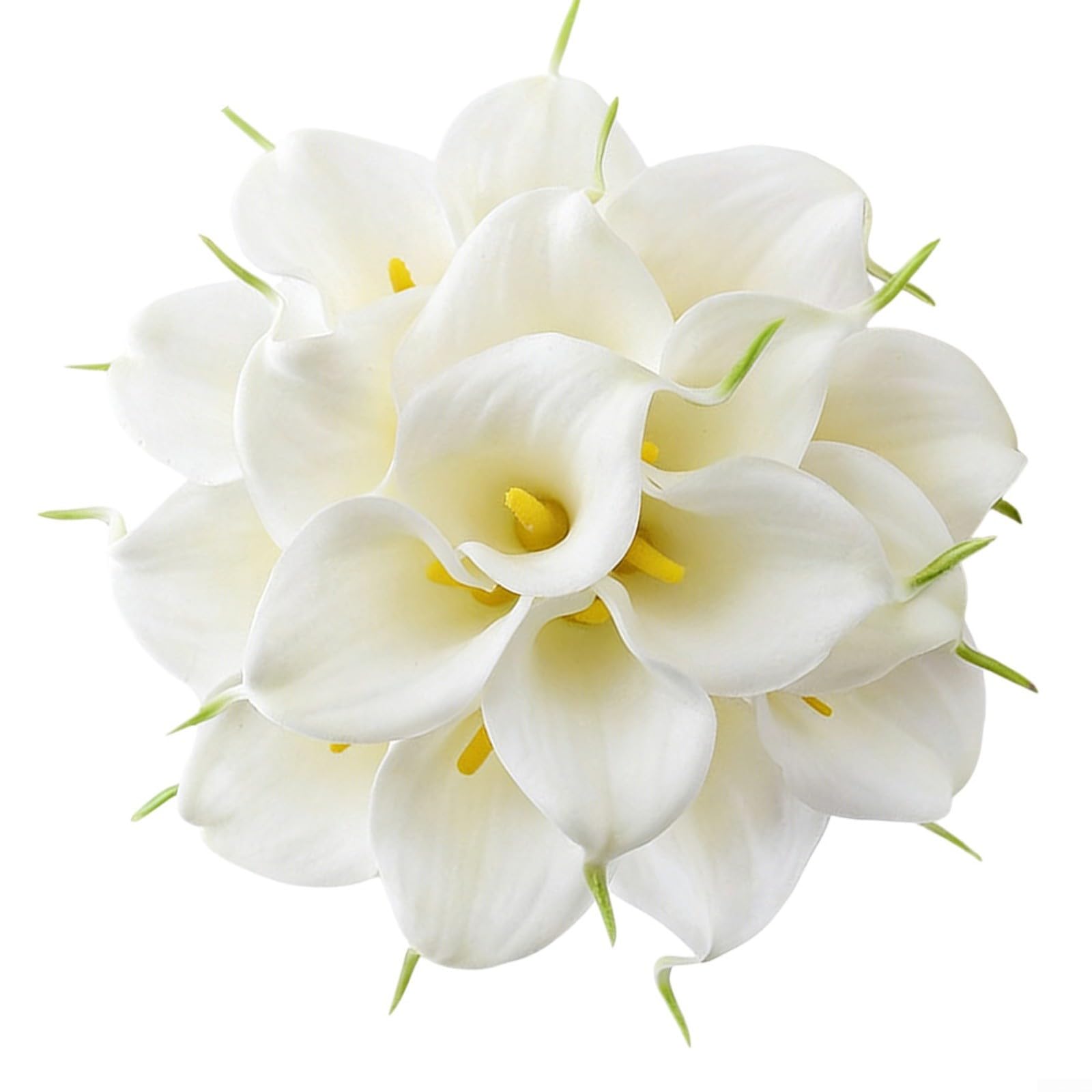 Bouquet de mariée artificiel 18 callas bouquet fleurs rond