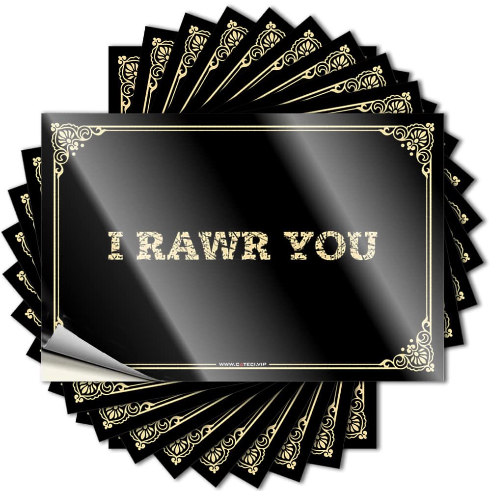 I Rawr You Decals Bar Stuff | Vintage Wall Removable Decal Pack(12X18CM)