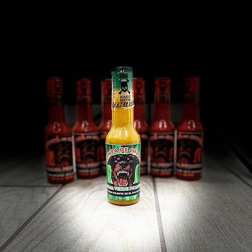 Miniatura 5 de Trompa De Chucho Salsa picante La Mas Picante De El Salvador 100% orgánico importado Salsa Salvadora Vinagre de Chile 3 pimientos Jalapeño,