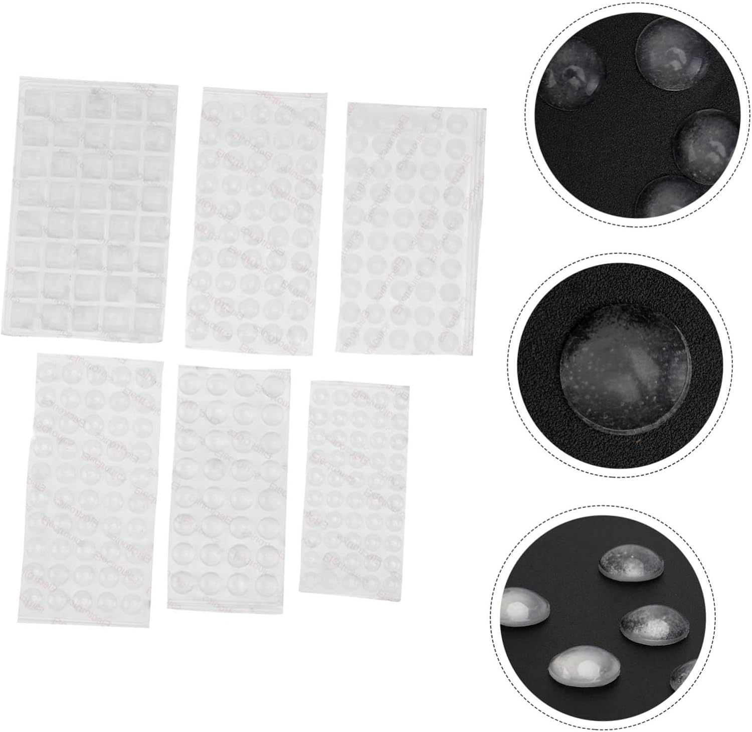 DOITOOL 272pcs Self-Adhesive Rubber Bumper Pads Noise Dampening Furniture Protectors for Strong Adhesion for Floors Walls and Cabinets