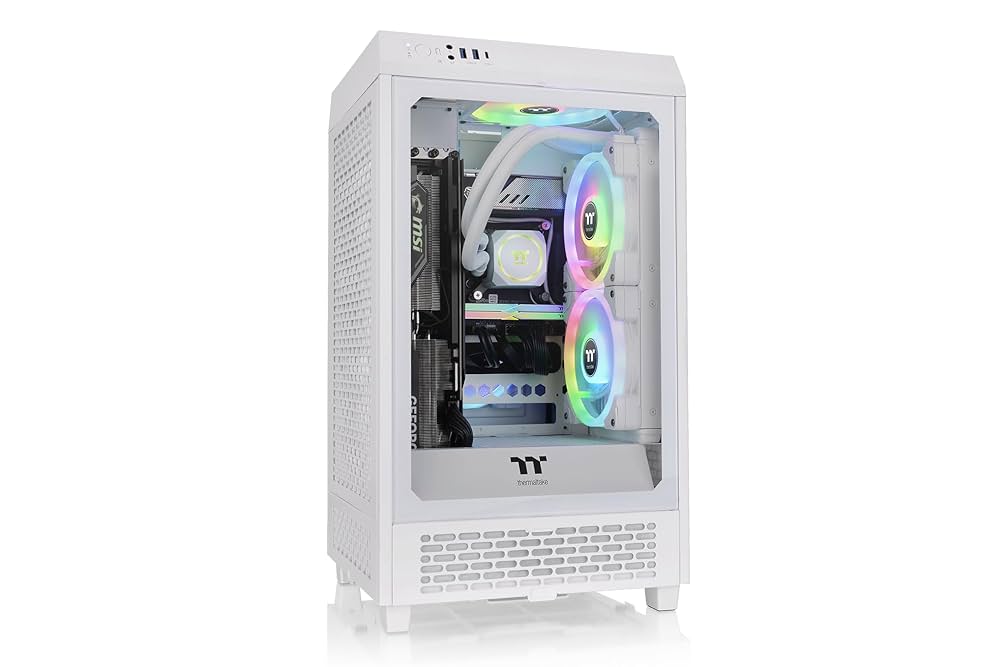 Thermaltake ホワイト ミニタワーケース Amazon | Thermaltake The Tower 250 Snow 3面強化ガラスパネル