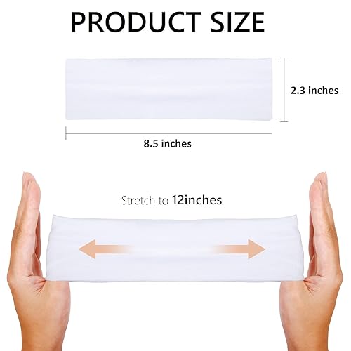 Miniatura 3 de Diademas para mujer, paquete de 16 bandas elásticas para el cabello de mujer, antideslizantes, de tela suave, diademas para el sudor, yoga, correr,