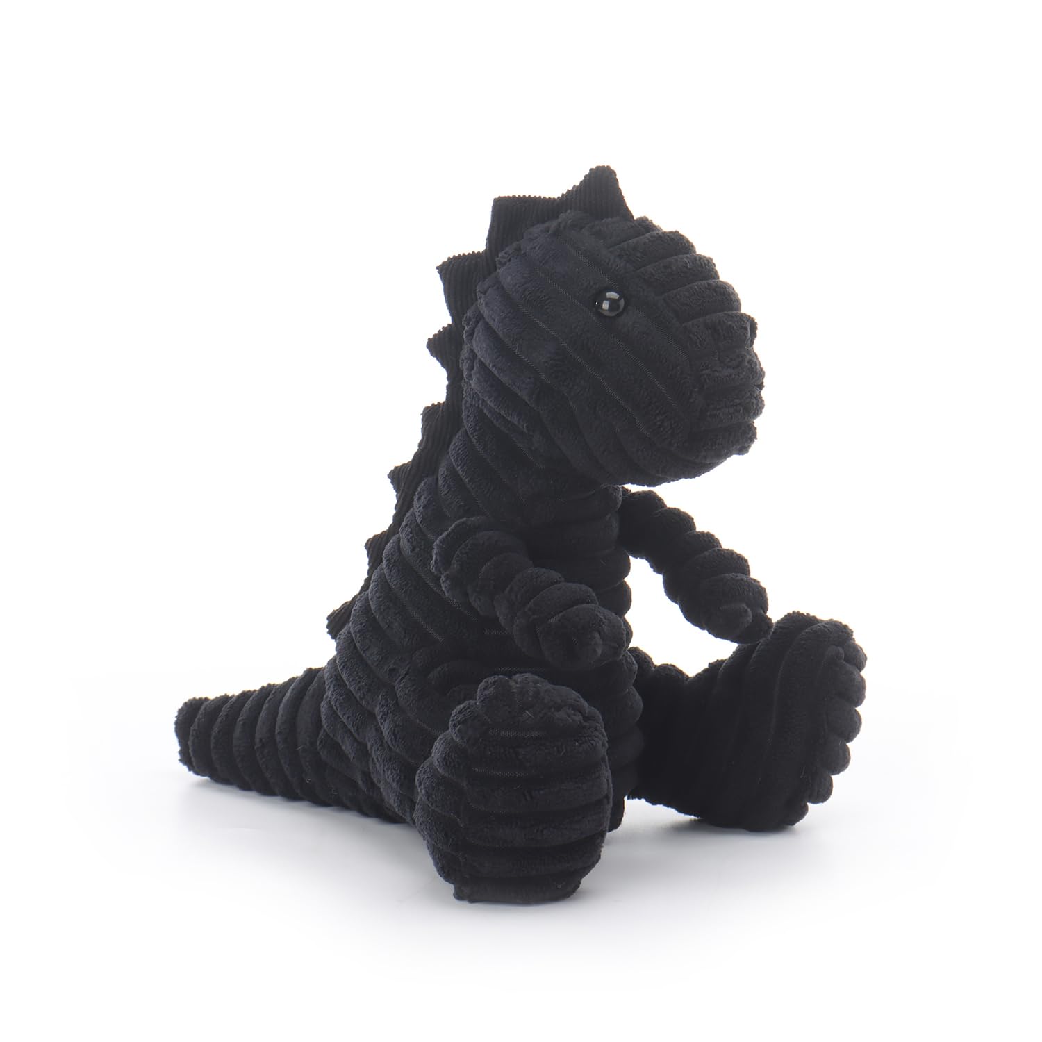 Apricot Lamb Black Corduroy Dinosaur Dragon Stuffed Animals Plush Toy 8.5"