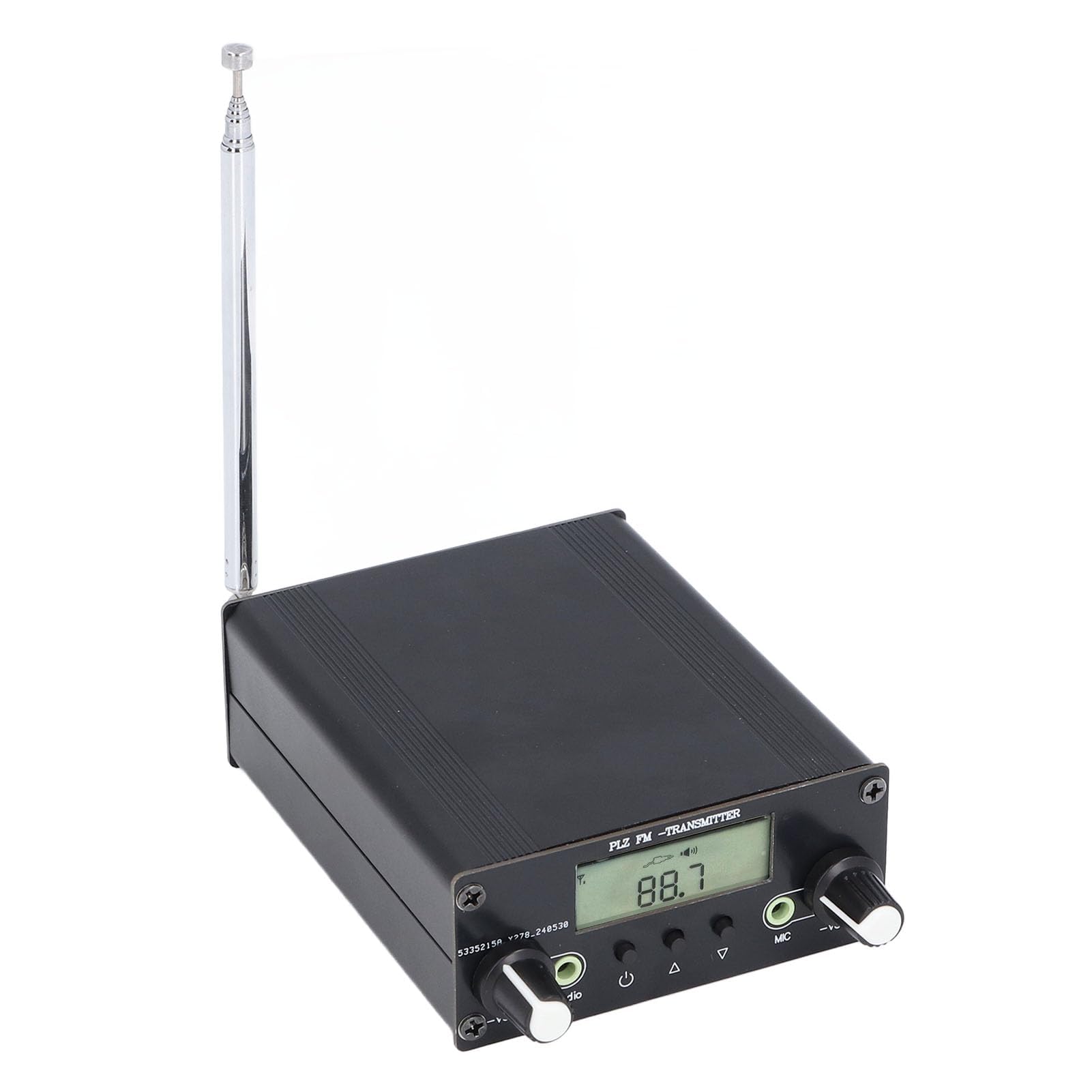 Trasmettitore Stereo FM DC12V Trasmettitore di Trasmissione FM in Lega di Alluminio Mini Stazione Radio Stereo per Cinema e Chiese All'aperto