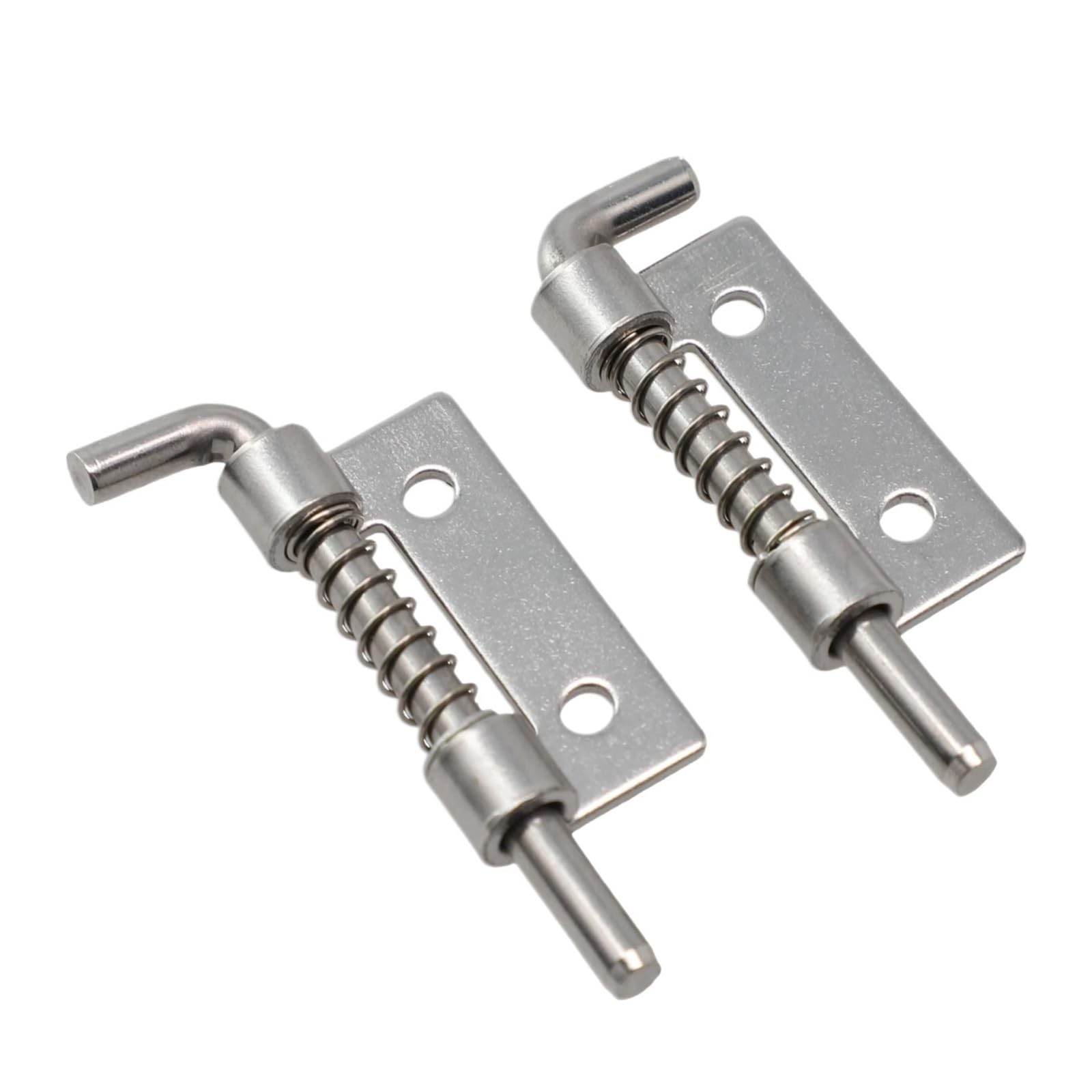 2Pcs Latch Tone Door Cabinet Hinges Bolts Spring Loaded Latches Hardware Bolt(S Right)