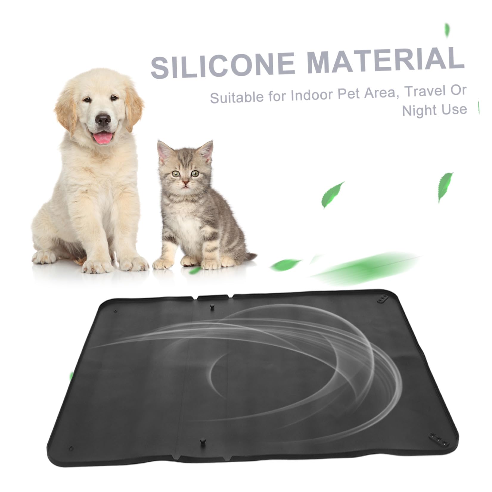 Porta Traversine per Lettiera per Cani 60x90 in Silicone Riutilizzabile con Ventose, Tappetino Igienico Compatto per Addestramento e Viaggi