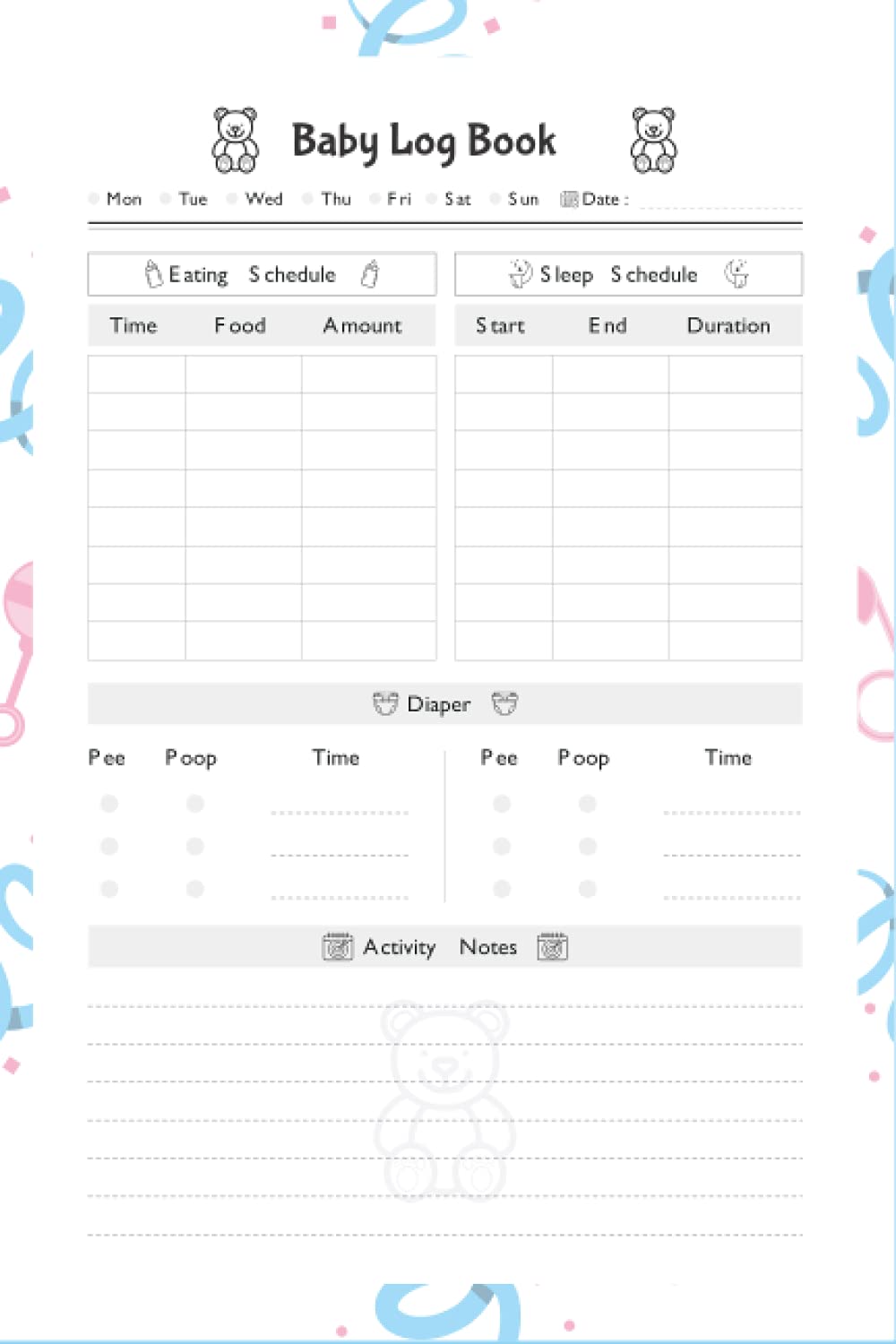 Baby Log Book: Nanny Daily Log | Nanny Schedule Book | Breastfeeding Log