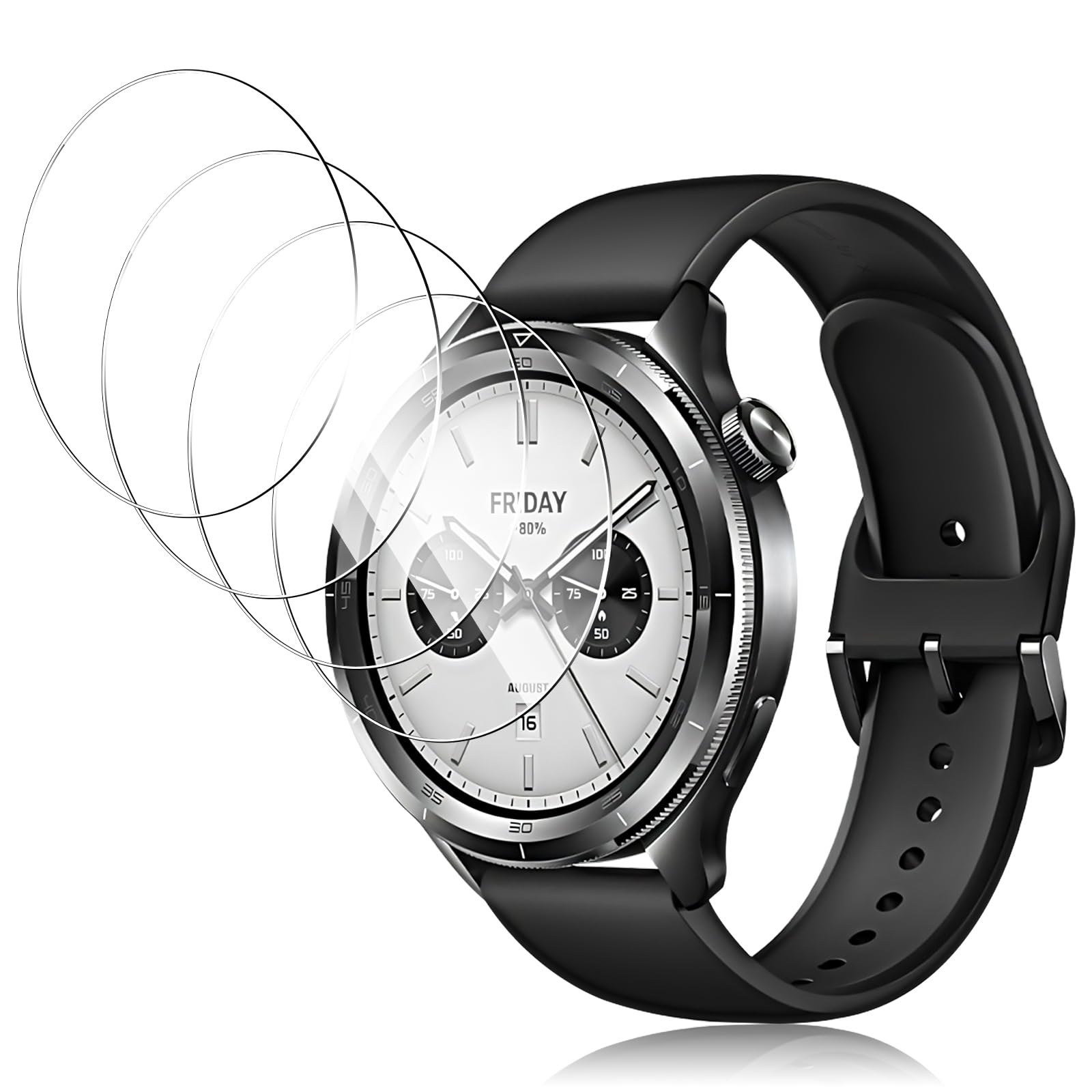 Amazon.co.jp: 【4枚セット】For Xiaomi Watch S4 フィルム ガラス 