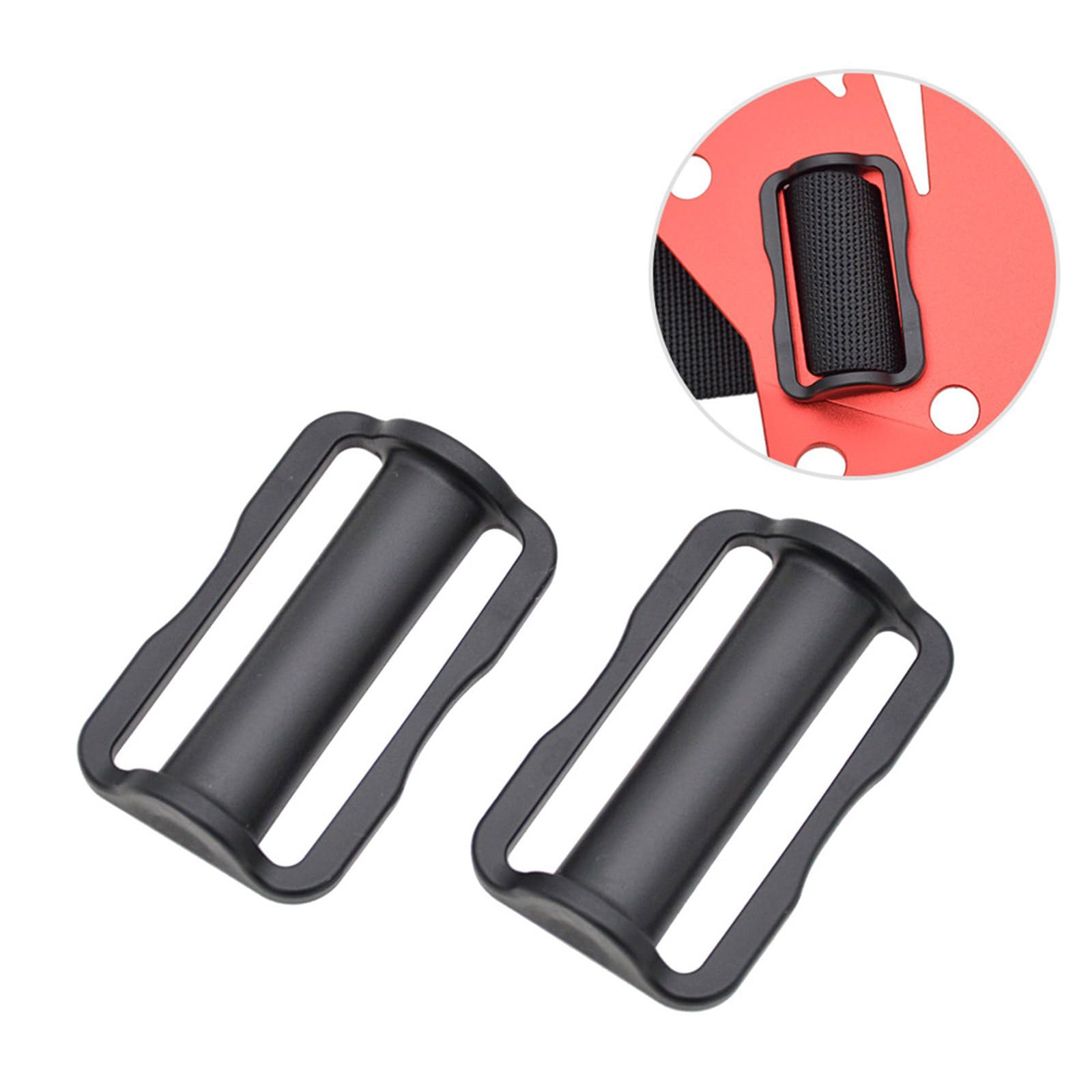 COOLHOOD 2Pcs Scubas Diving Snorkeling Weight Belt Keeper Retainer Diving Webbing Belt Slide Stoppers AntiLost Slide Buckles