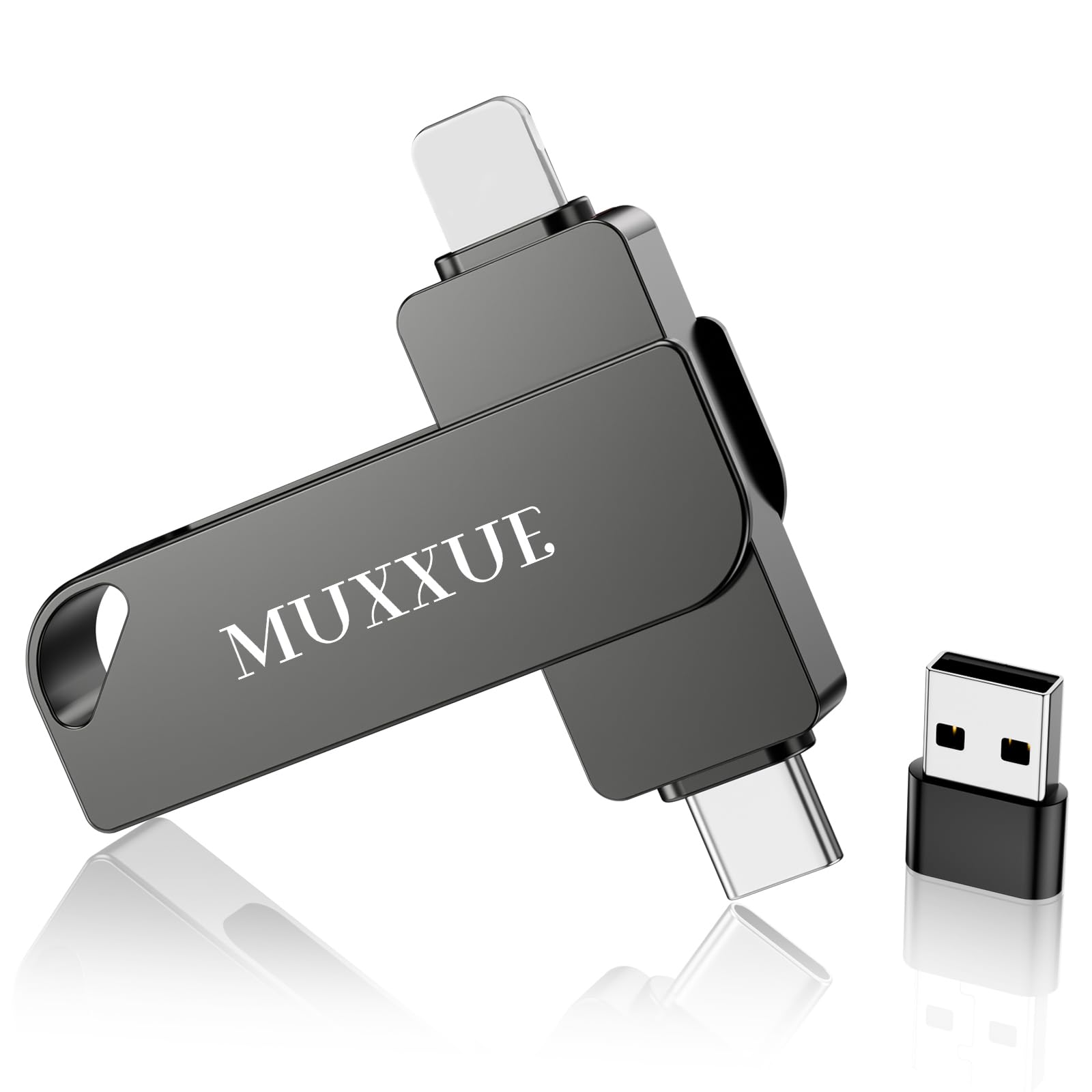 256GB Chiavetta USB per iphone senza App, 3 in 1 Memoria Esterna per iphone per 1Phone 1Pad Android e PC USB C Pen Drive per Foto, Video e File