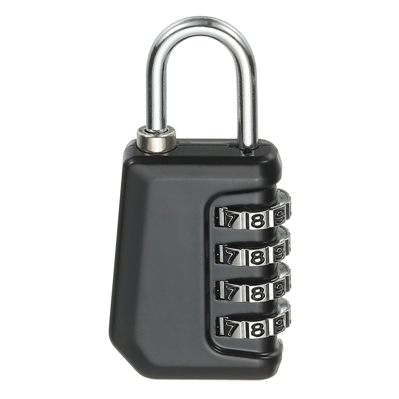sourcing map Combination Lock, 4 Digit Padlock Combination Outdoor Waterproof Locker Lock for Gym Luggage Home Sports Hasp Storage, Black Pack of 1