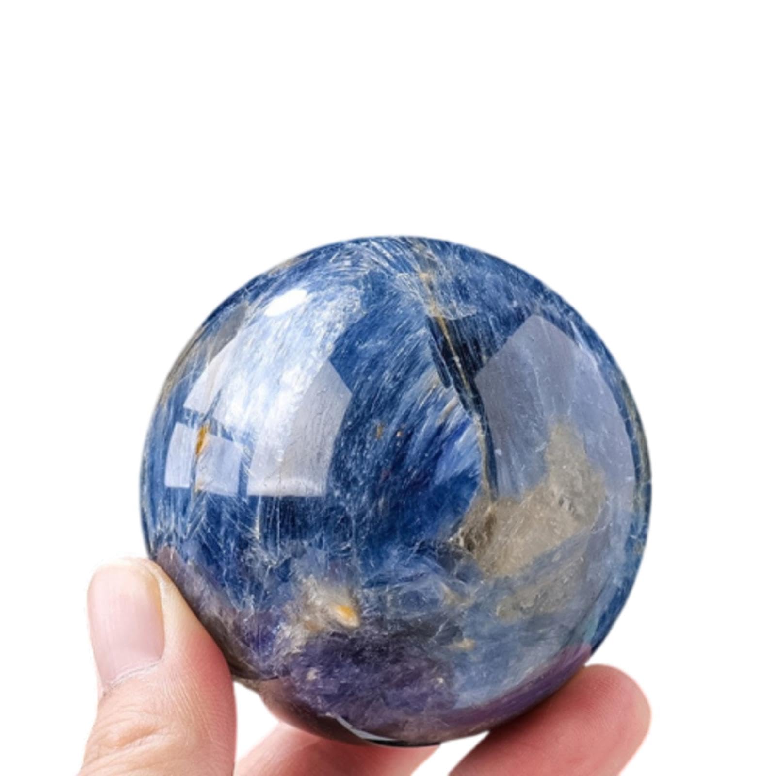 Esfera de topacio azul de 40mm para decoración de escritorio en salón u oficina