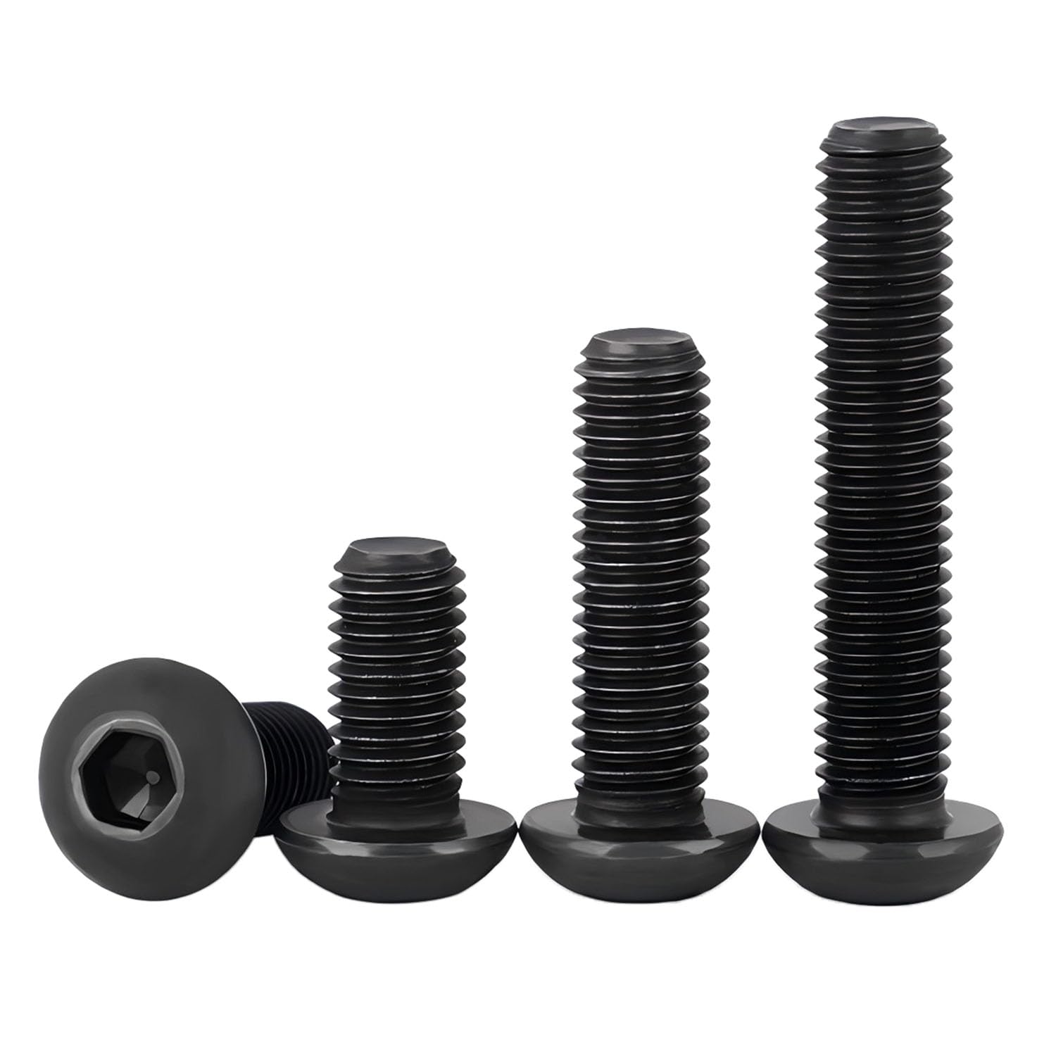 20 PCS Hex Socket Button Head Bolts, M4 x16mm Pan Head Hex Socket Bolts, Carbon Steel Hex Socket Screws, M4 Round Head Screws