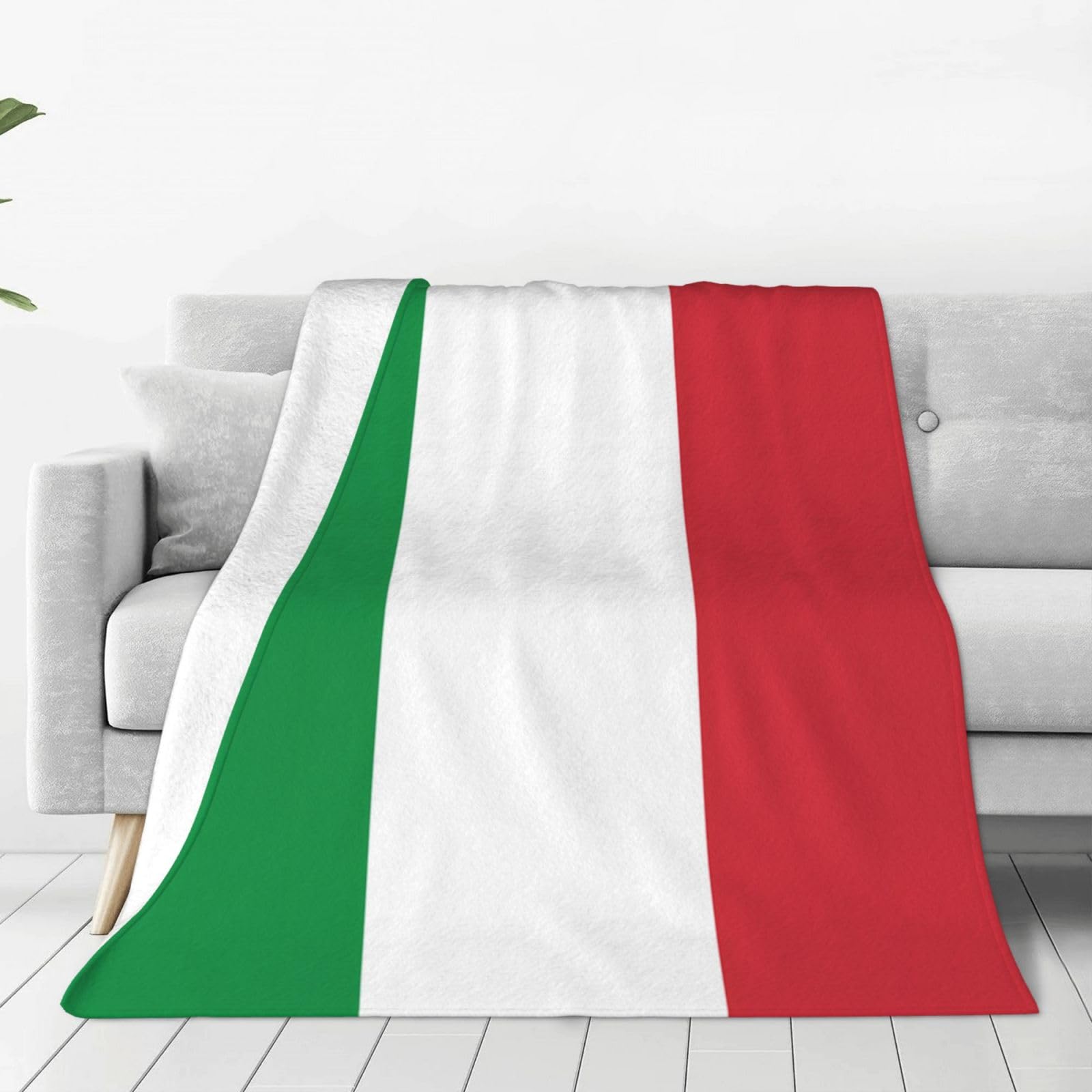 Couverture flanelle douce drapeau italien grand plaid lit et canapé