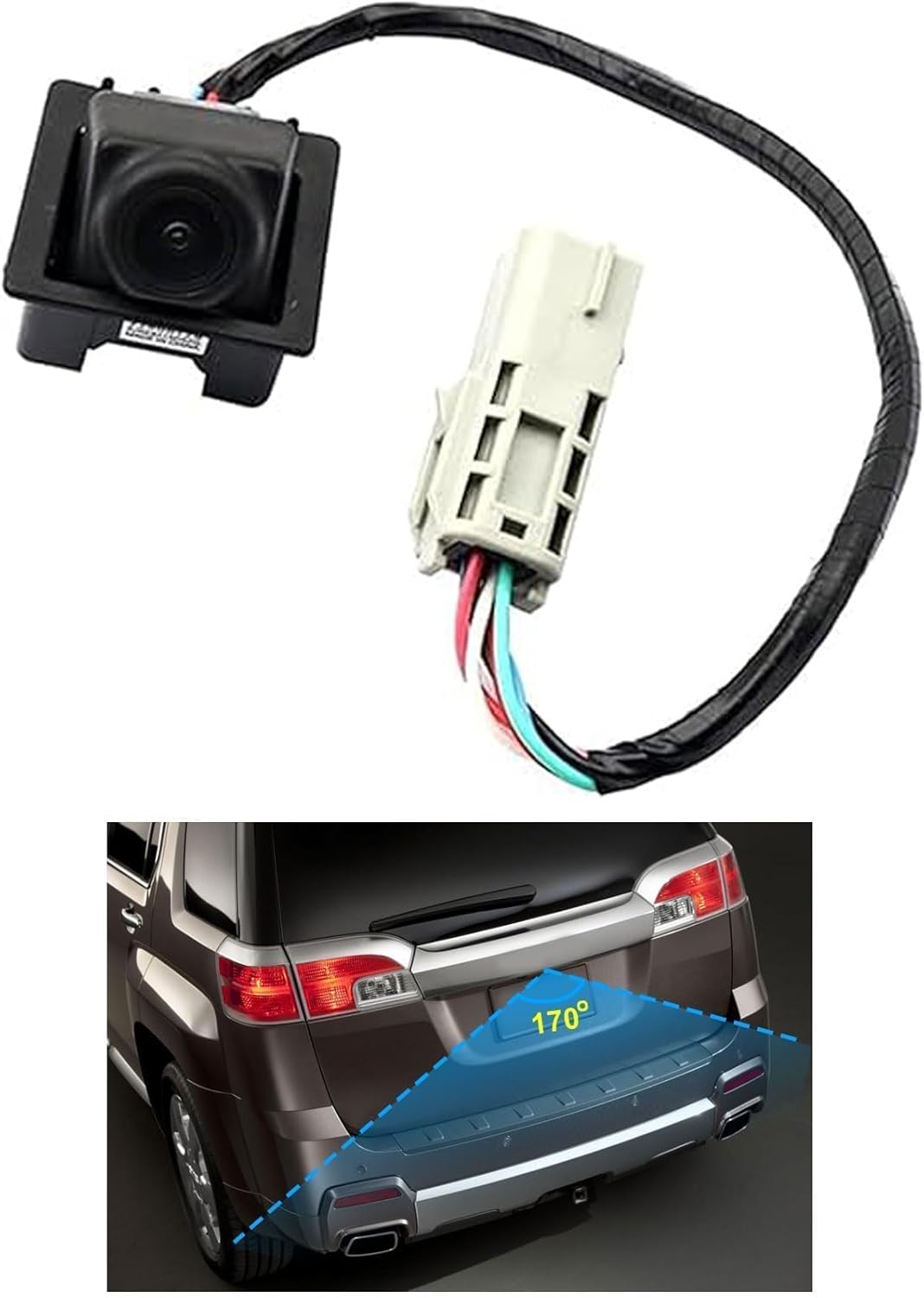 FZJDSD 95407397 Rear View Parking Aid Backup Camera Compatible with Chevrolet Cruze Equinox 2010-2017 Compatible with GMC Terrain 2010-2017 Replace 22913698 22913698, GM1960105, 15926123, 20903513