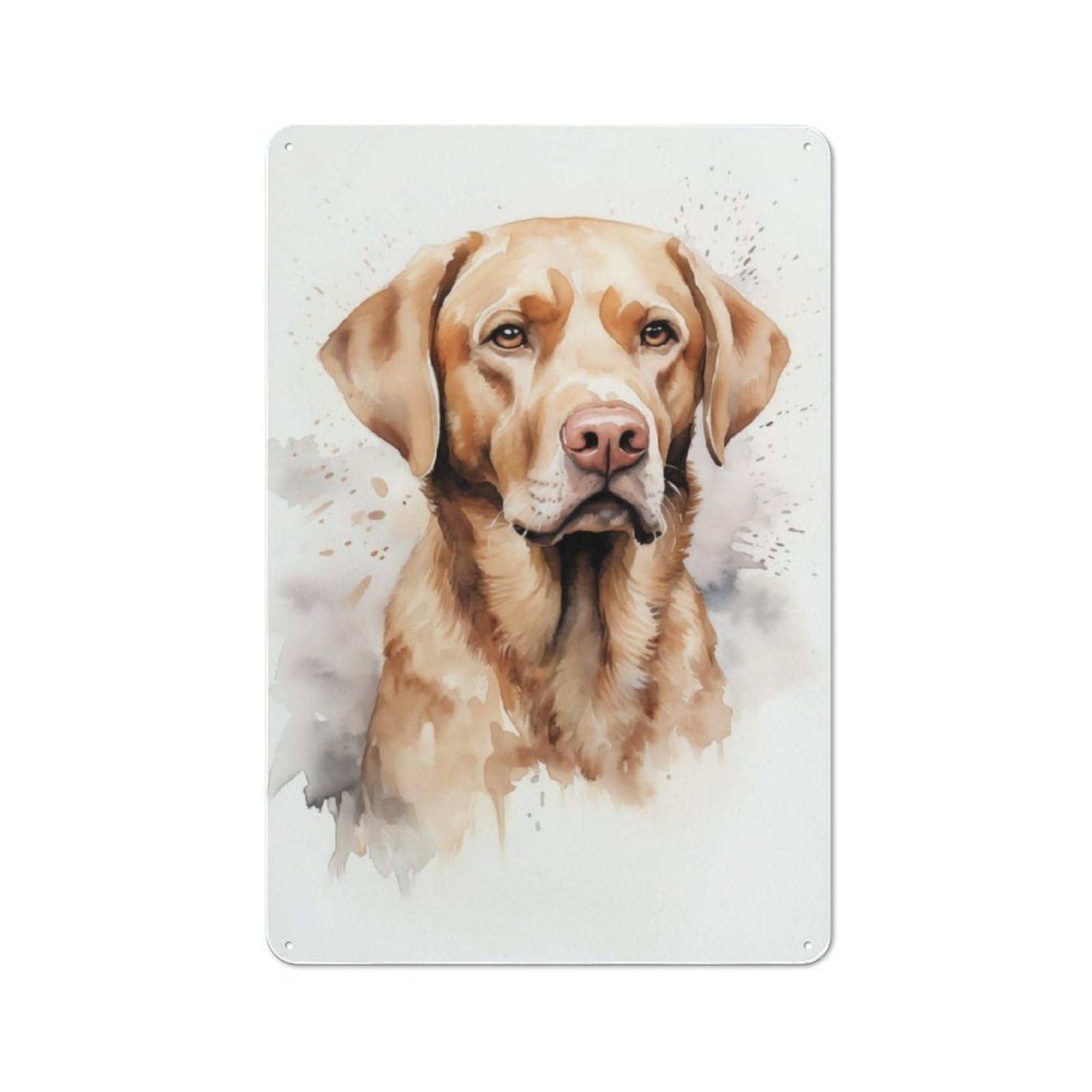 Junmoney Labrador Portrait Retro Tin Sign 30X20cm For Workshop Wall, For Collectors Of Retro Metal Wall Decor