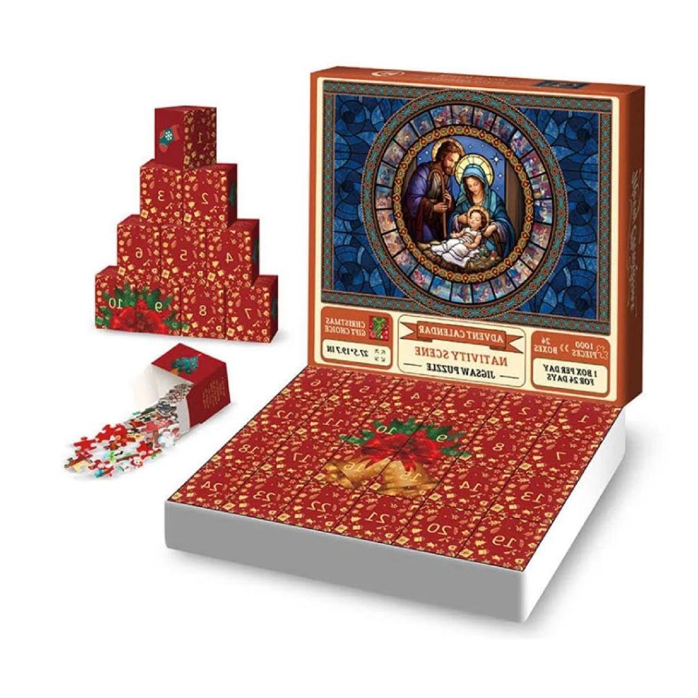 Christmas Countdown Jigsaws Puzzle Advent Calendar Nativity Scene 24 Days Countdown To Christmas Advent Calendar For Kid Christmas Advent Calendar Puzzle