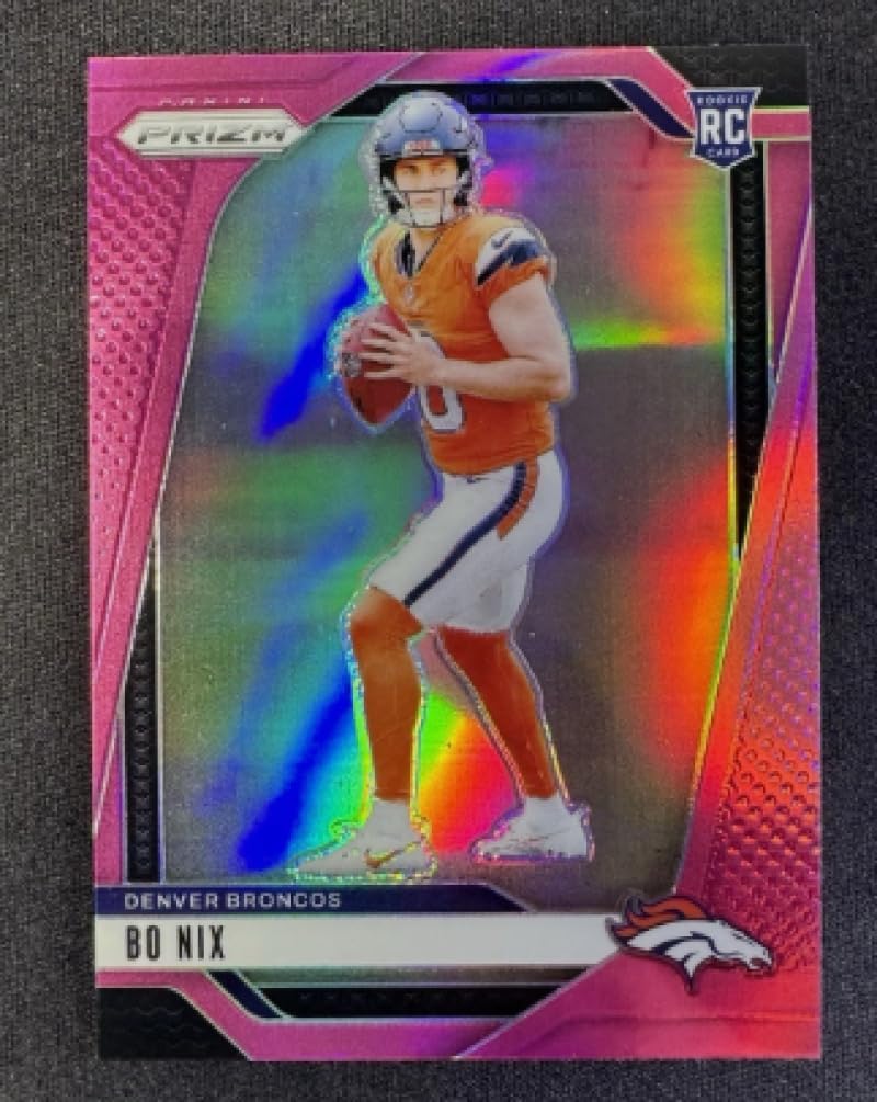 Football Trading Card 2024 Panini Prizm Prizm Pink #309 Bo Nix EX++ Excellent++ RC Rookie Broncos