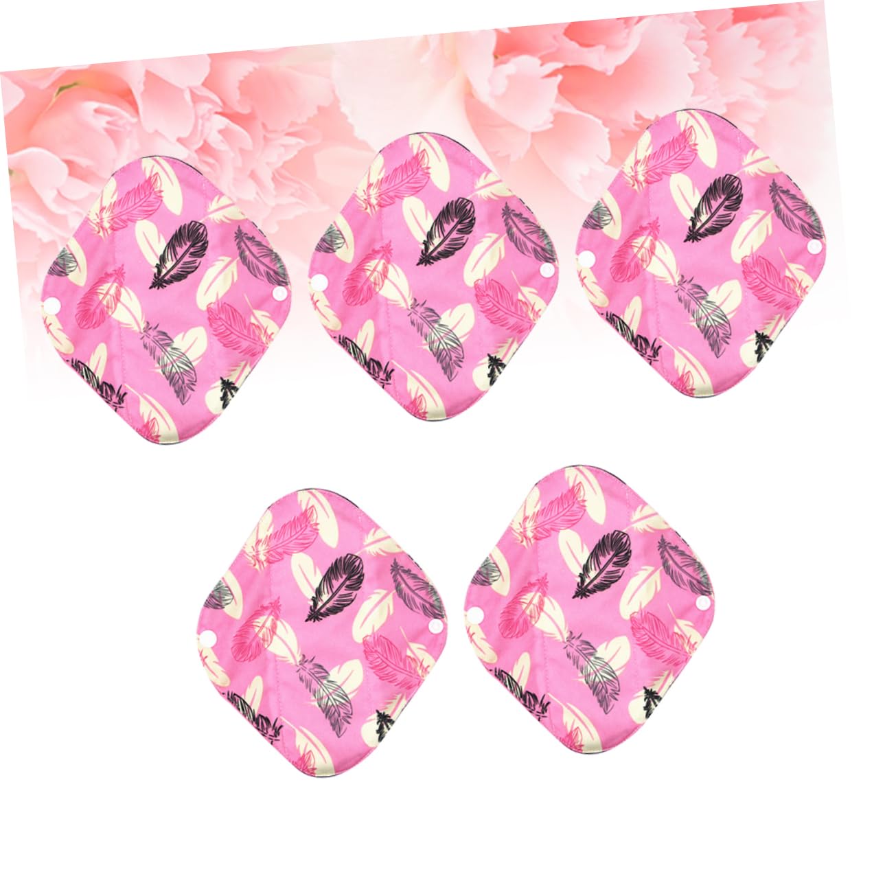 3 Series Menstruales Reutilizables Con Impresión De Carácter De Fibra Para Mujeres 5 Piezas X 3