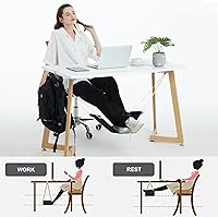 Vista 6 de DMcore Hamaca de Reposo para Pies de Lienzo, Reposo de Pies Mini Ajustable Bajo el Escritorio para Hogar y Oficina... (Negro)