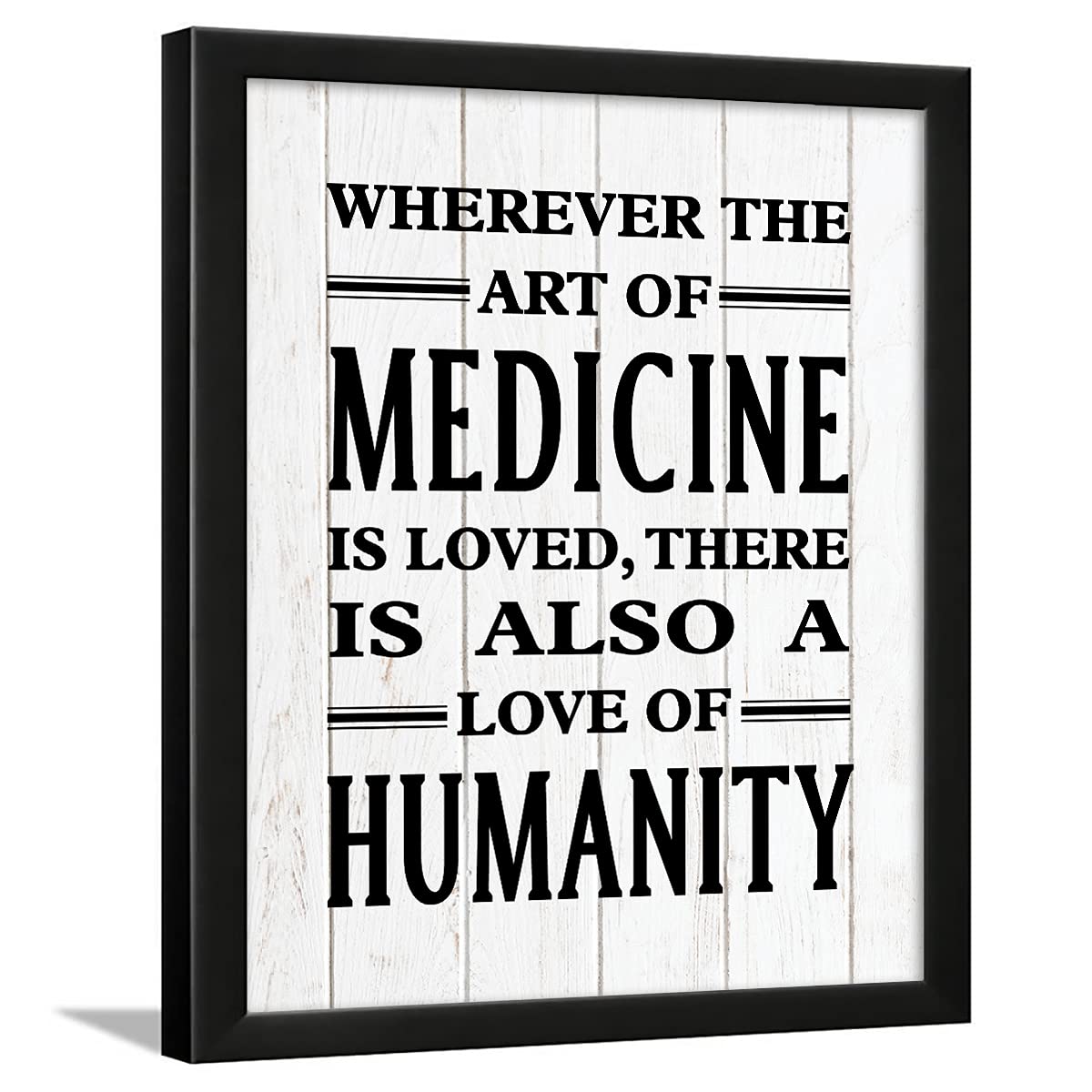 Chaka Chaundh - Doctor Quotes Wall Frames -Doctor poster- Quotes Wall Frames for Hospital - Medical quotes wall frames - Quotes wall frames for clinic -(13.5X10.5 Inches) (Wherever the art of - White)
