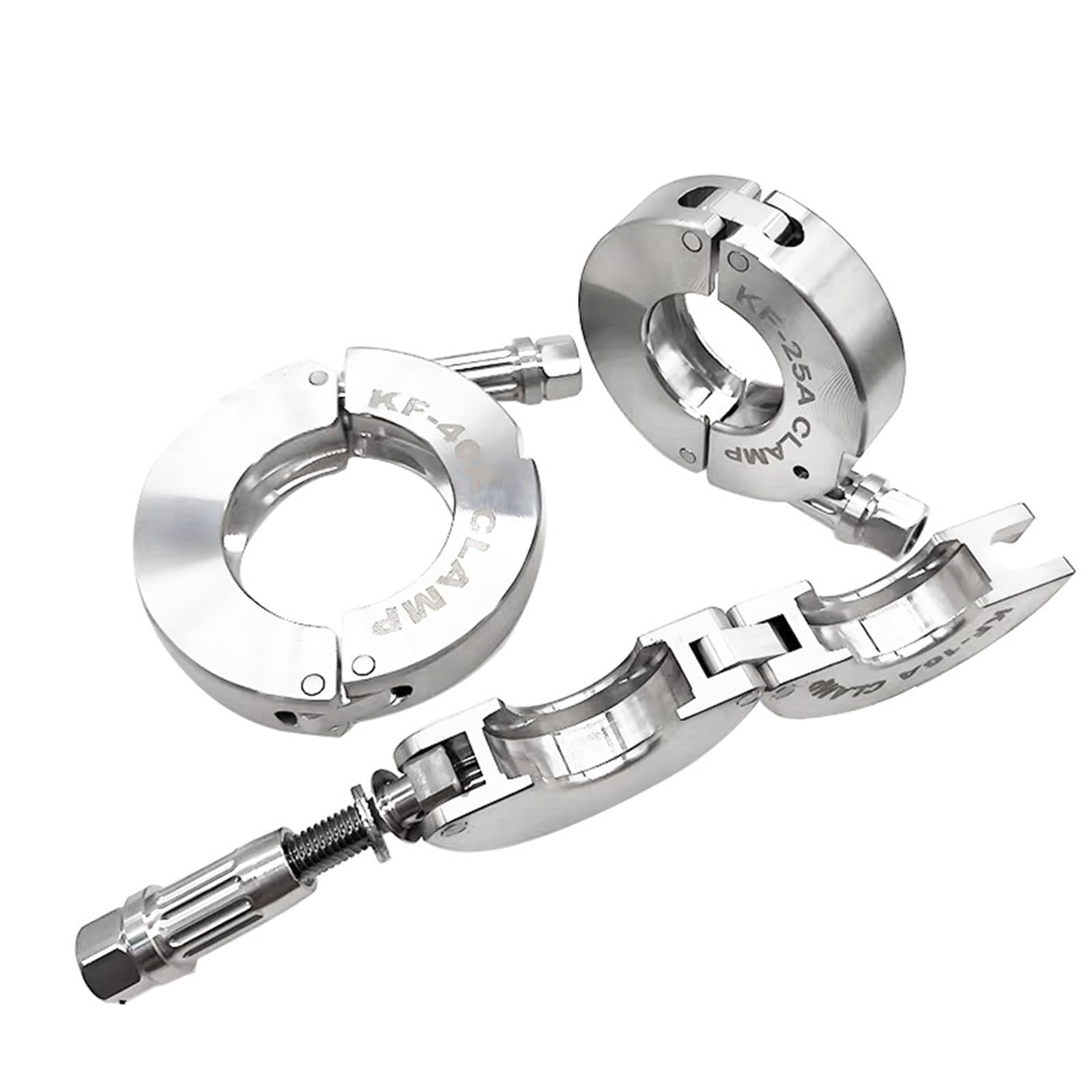 1pcs KF16 KF25 KF40 KF50 Clamp NW Falnges Clamps NW16 NW25 NW40 NW50 Heavy ClampStainless Steel SS304 Flanges Flanges