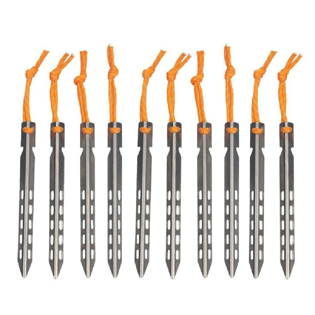 Pointe en titane pour tente à ongles WUURAA en forme V pour cheville et fixation de camping
