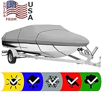 Vista 2 de SBU Grey Boat Cover Compatible for Monterey 210 MONTURA BR 1997, Trailering Storage Mooring