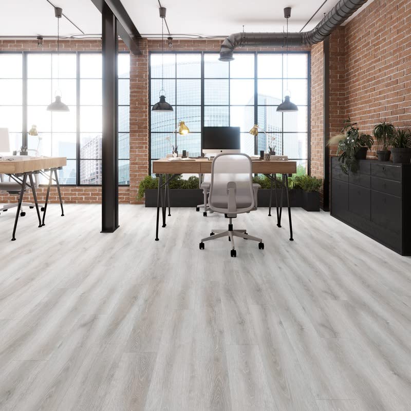 Miniatura 56 de Lucida Surfaces Azulejos de vinilo de lujo Piso adhesivo para instalación de bricolaje 10 tablones de aspecto de madera GlueCore Pro Chino