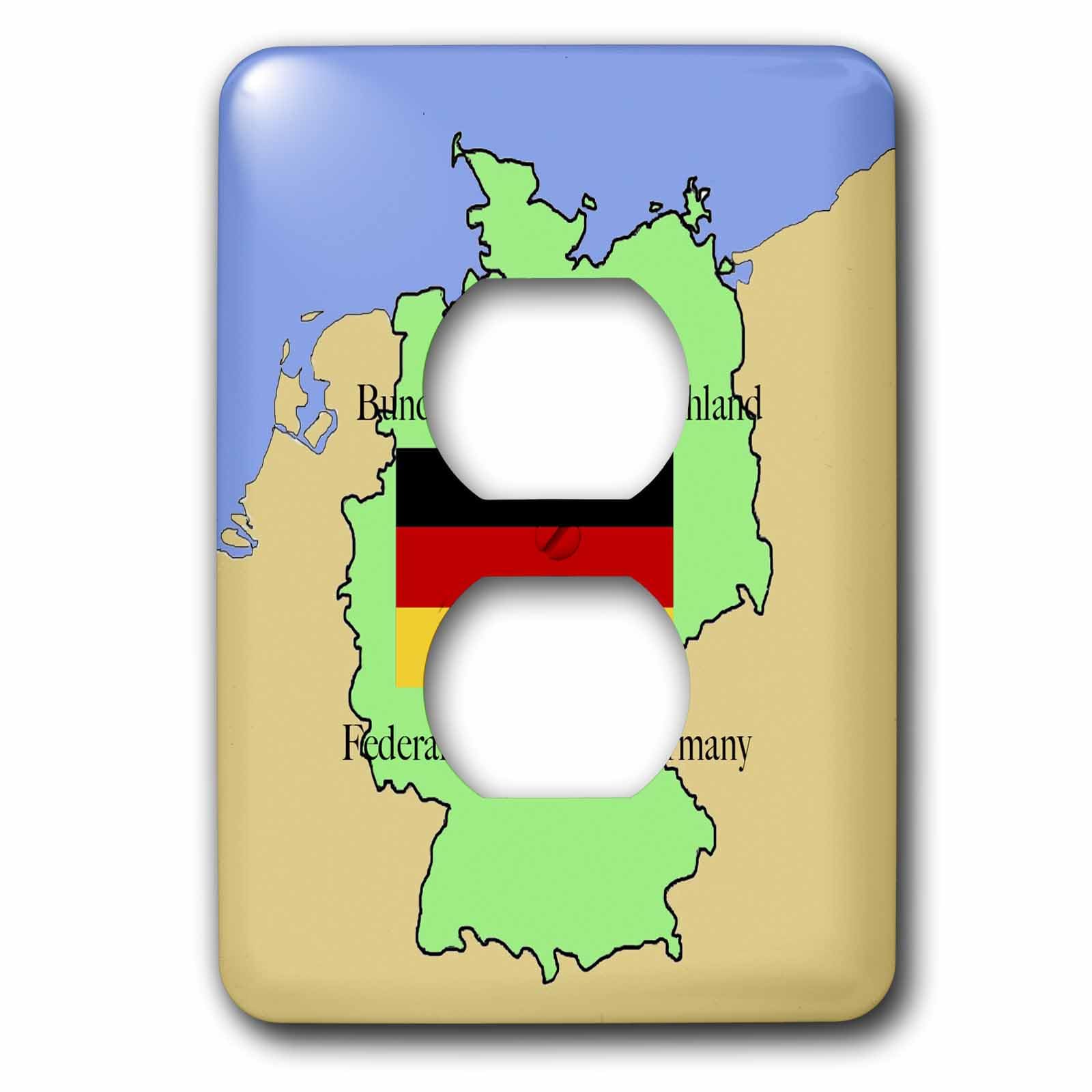 République d'Allemagne motif pour double prise afin de personnaliser un espace de travail