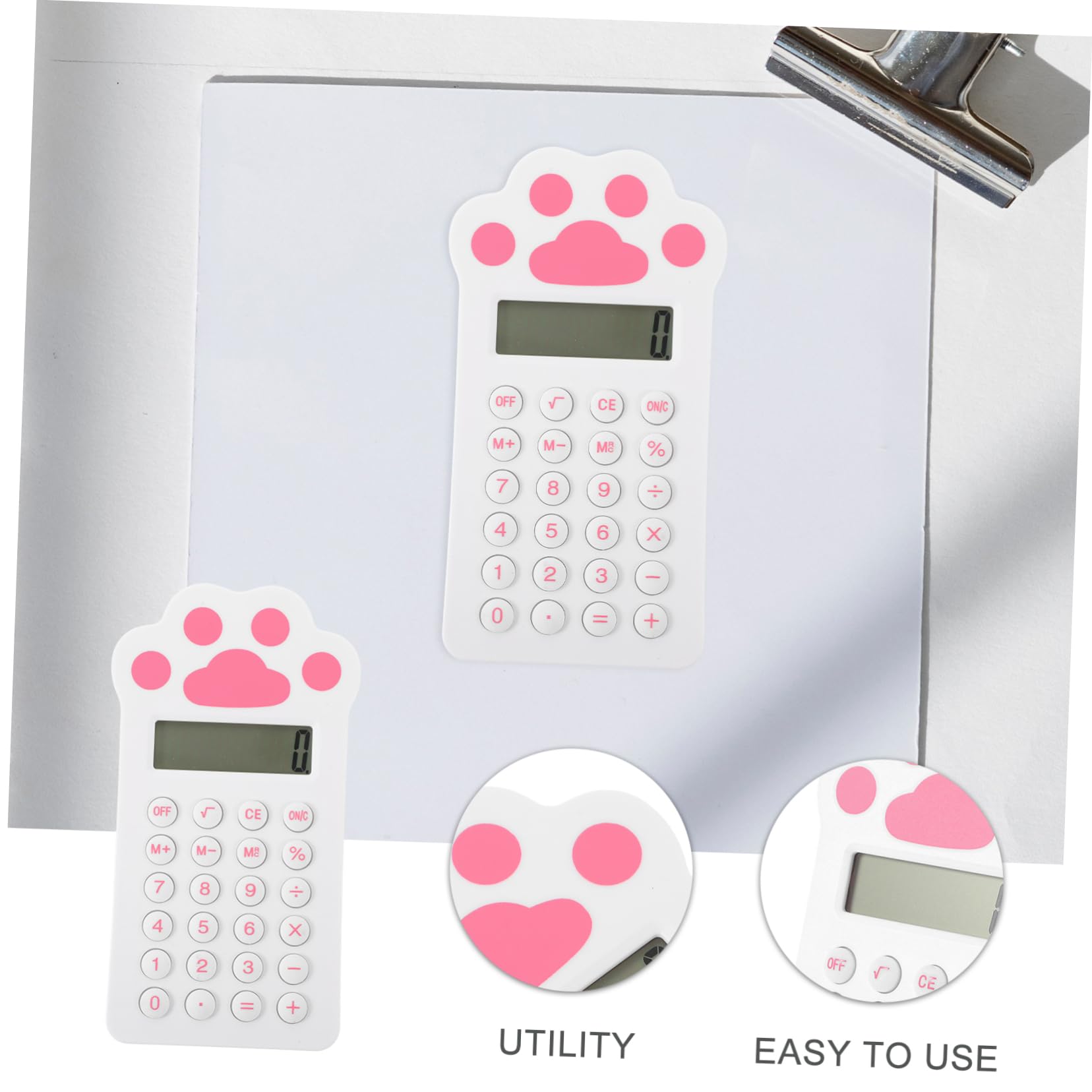 Holibanna Cartoon Solar Calculator Portable Desk Calculator Cute Decorative Office Calculator for Students Present for School Use Lightweight Design