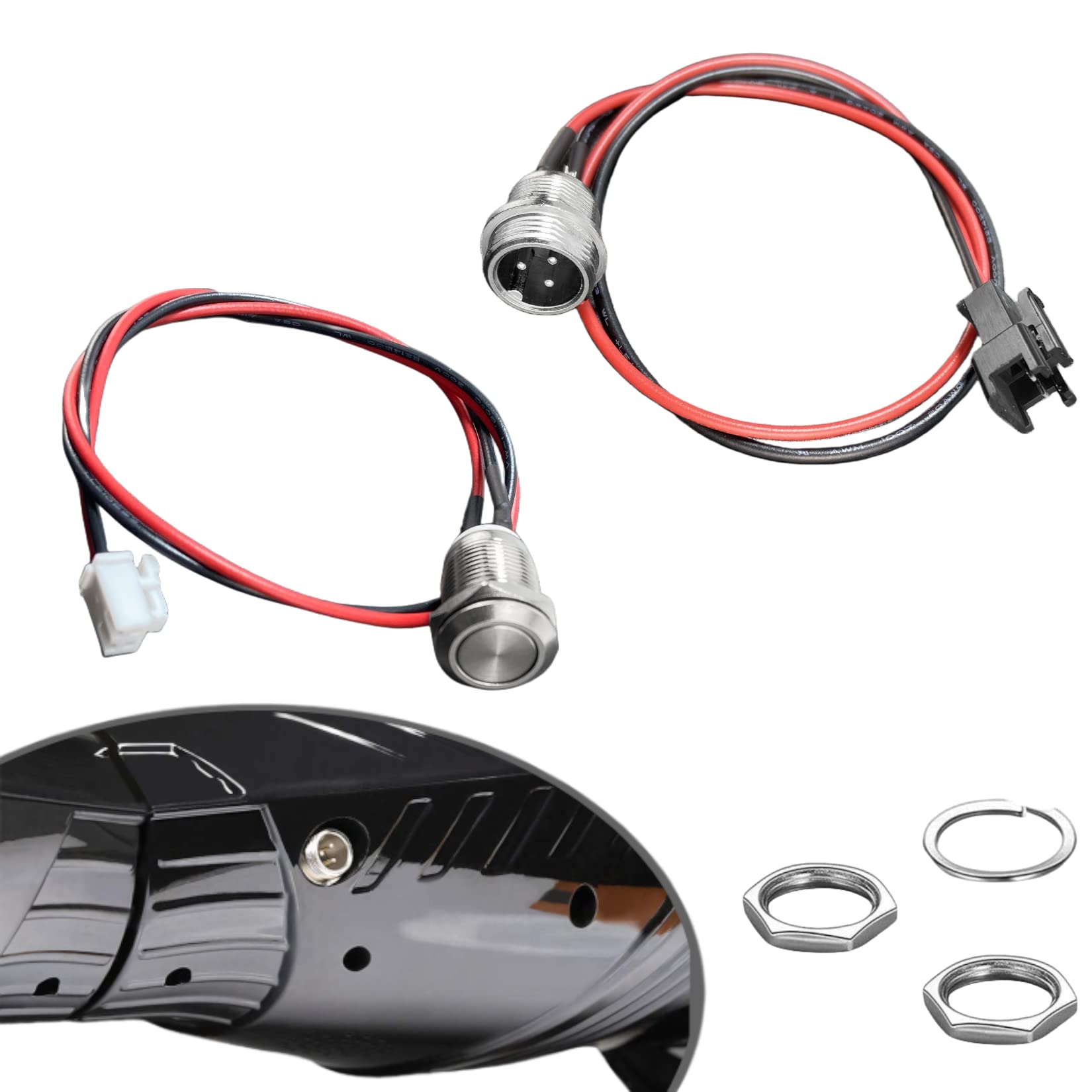 FEC tech GLDYTIMES Hoverboard Charging Port (2 Pin) Replacement for Hover-1 swagtron TOMOLOO Segway Smart Self-Balancing Electric Scooter etc.